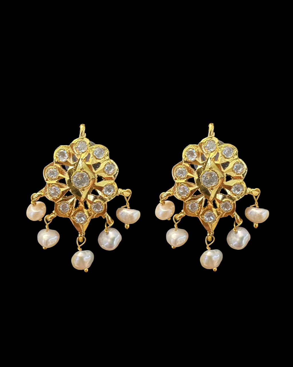 DLN1131 Moissanite Polki  Rani haar with pearls ( READY TO SHIP )