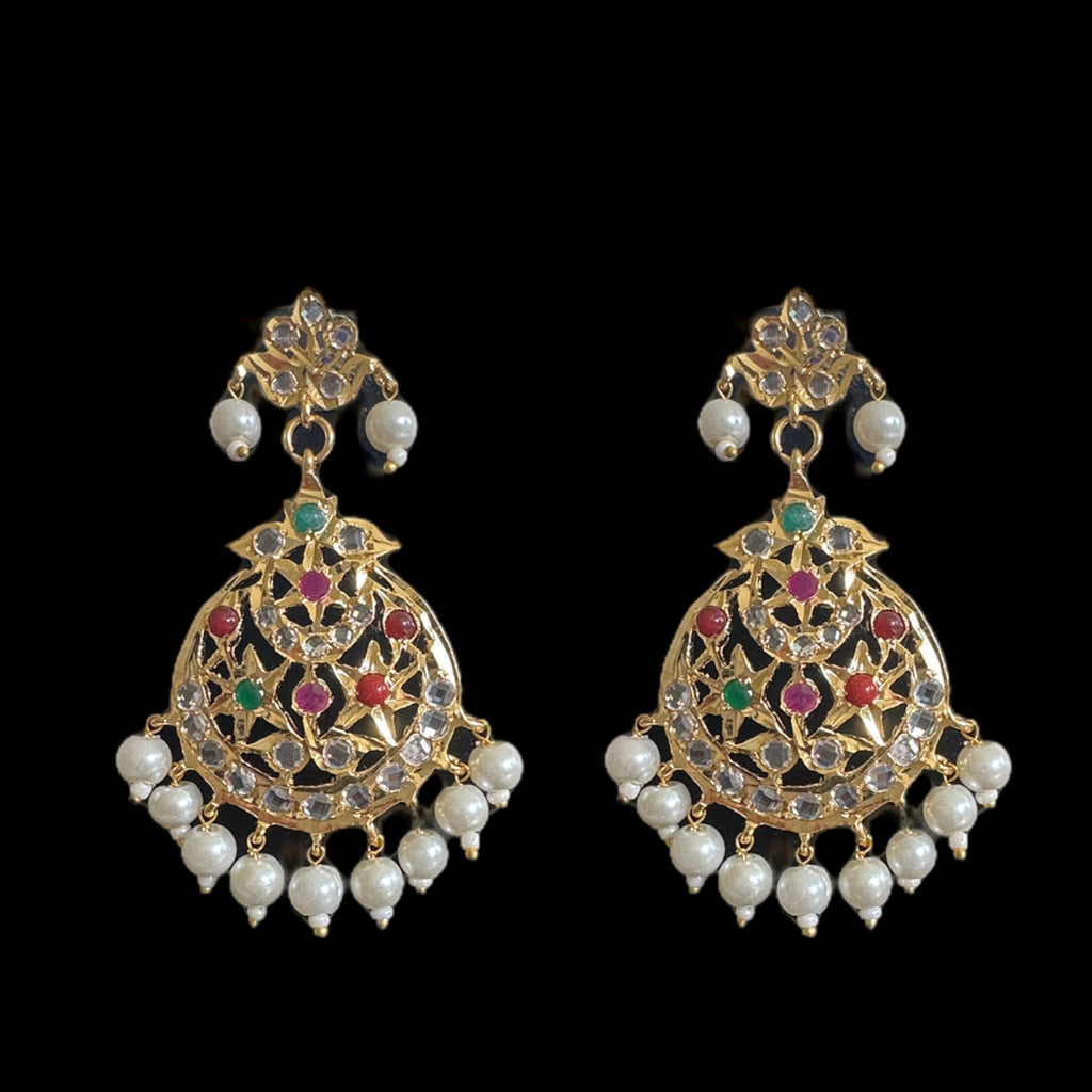 PS416 Lahar Navratan pendant set ( READY TO SHIP )