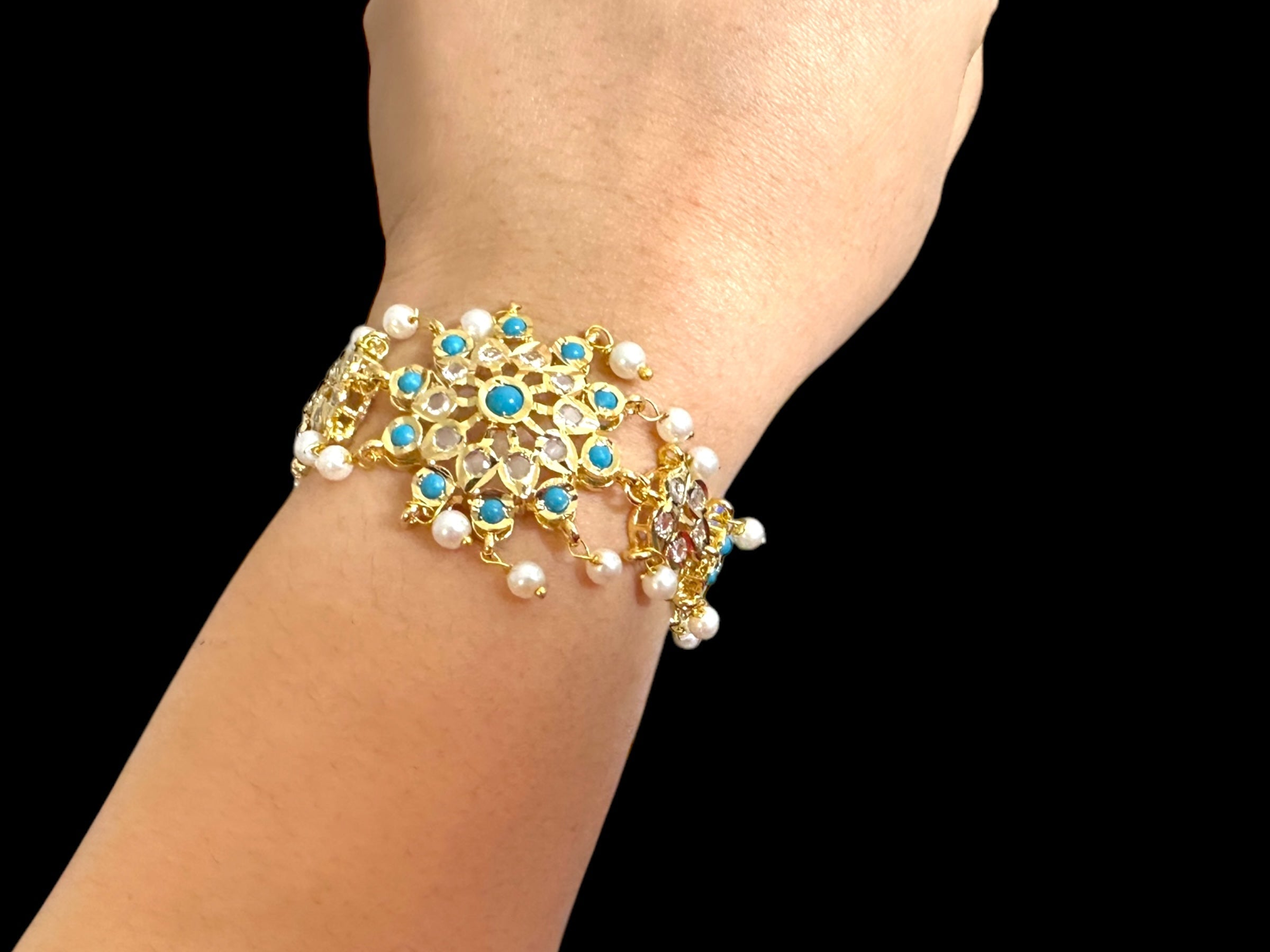 Amal hyderabadi bracelet in turquoise   ( SHIPS IN 4 WEEKS )