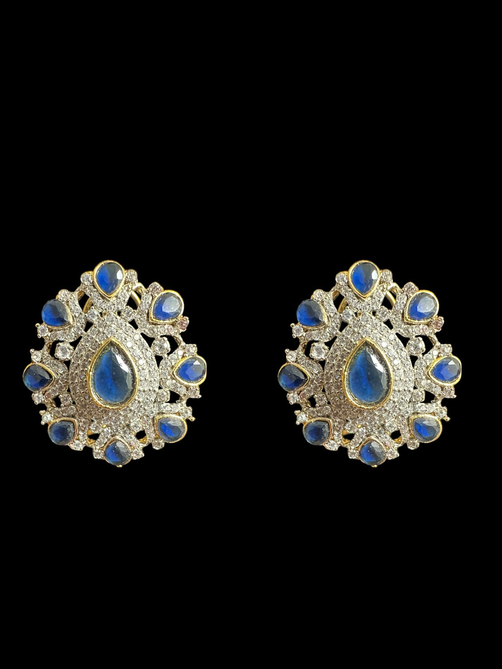 C523 Erin zircon choker in blue / sapphire ( READY TO SHIP )