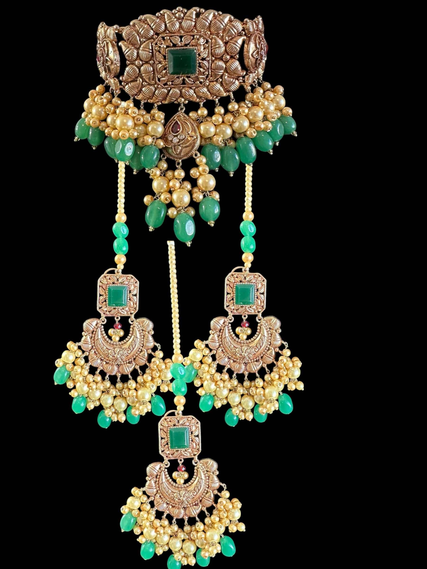 BR483 sadhna bridal set - copper finish ( READY TO SHIP )