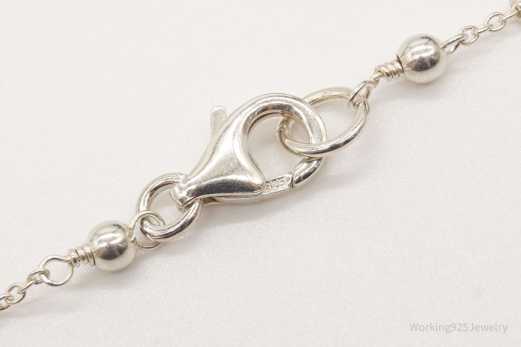 Vintage Violet Crystal Sterling Silver Necklace