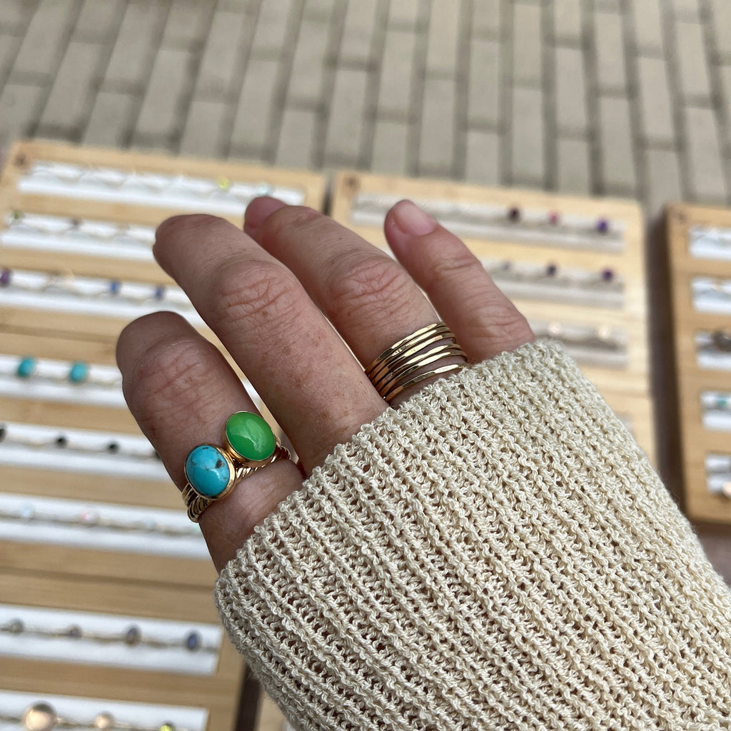 CHRYSOPRASE OVAL RING