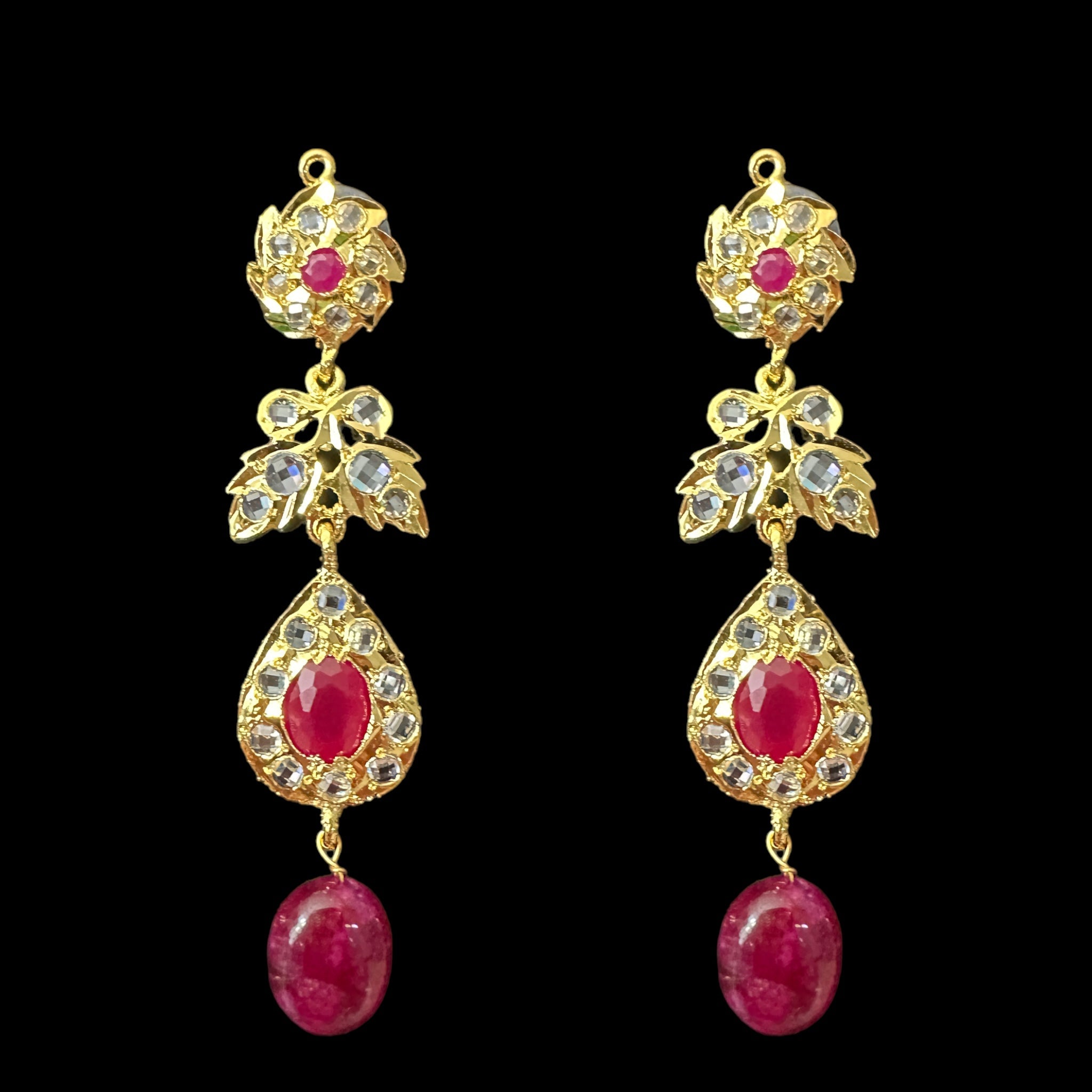 PS303 Jugni in fresh water  pearls and rubies  ( SHIPS IN 4 WEEKS )