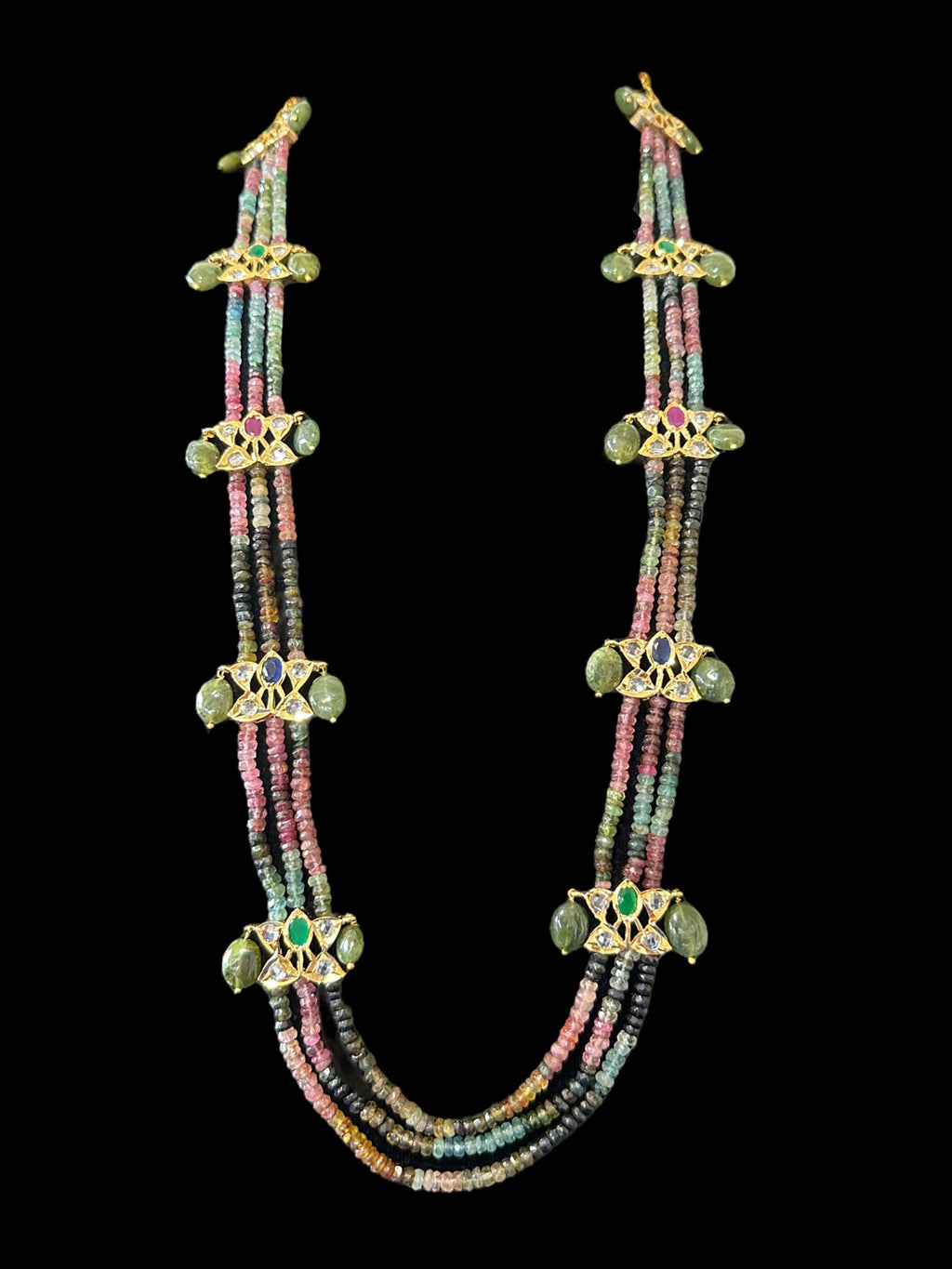 DLN52 Raina tourmaline necklace with earrings (SHIPS IN 2 WEEKS  )