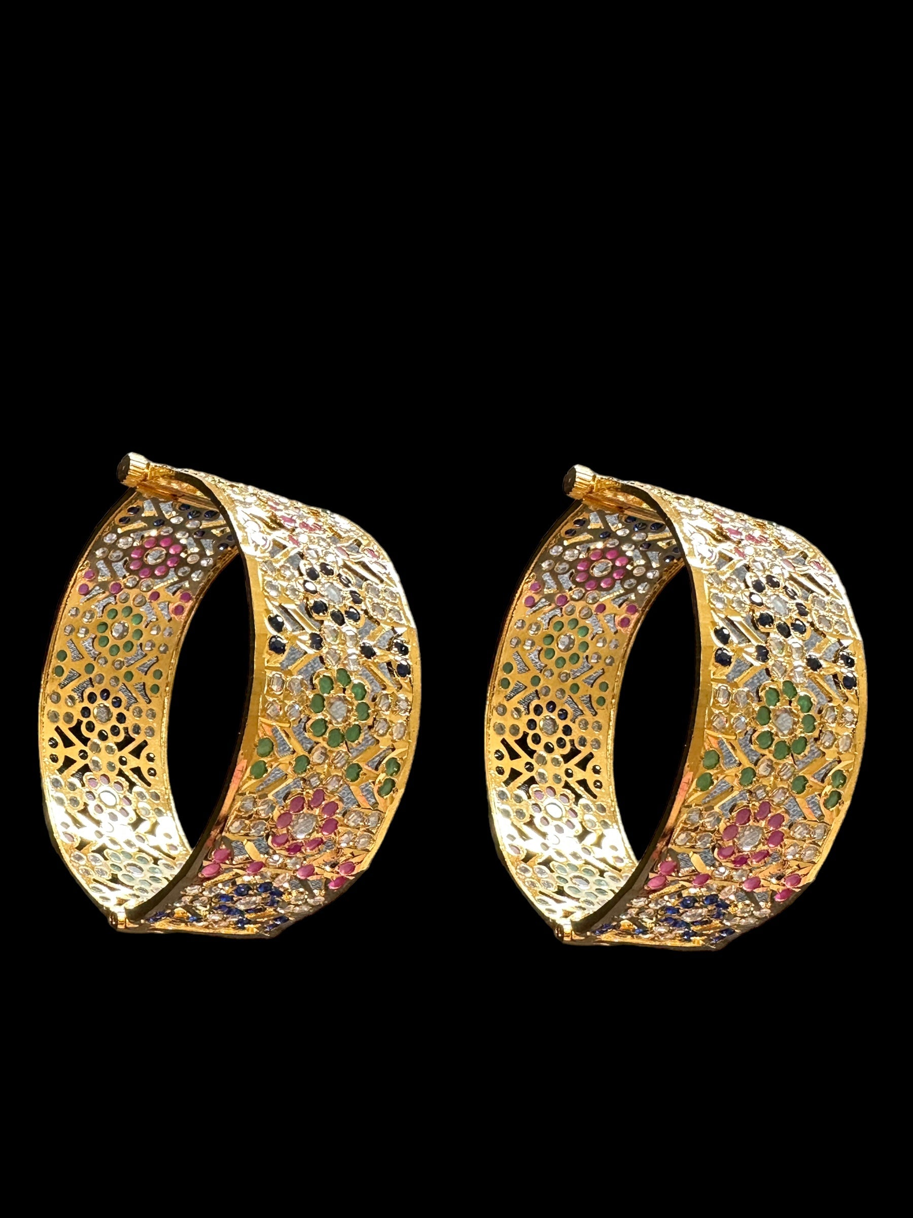 B163 Gold plated hyderabadi bangles ( SHIPS IN 4 WEEKS  )