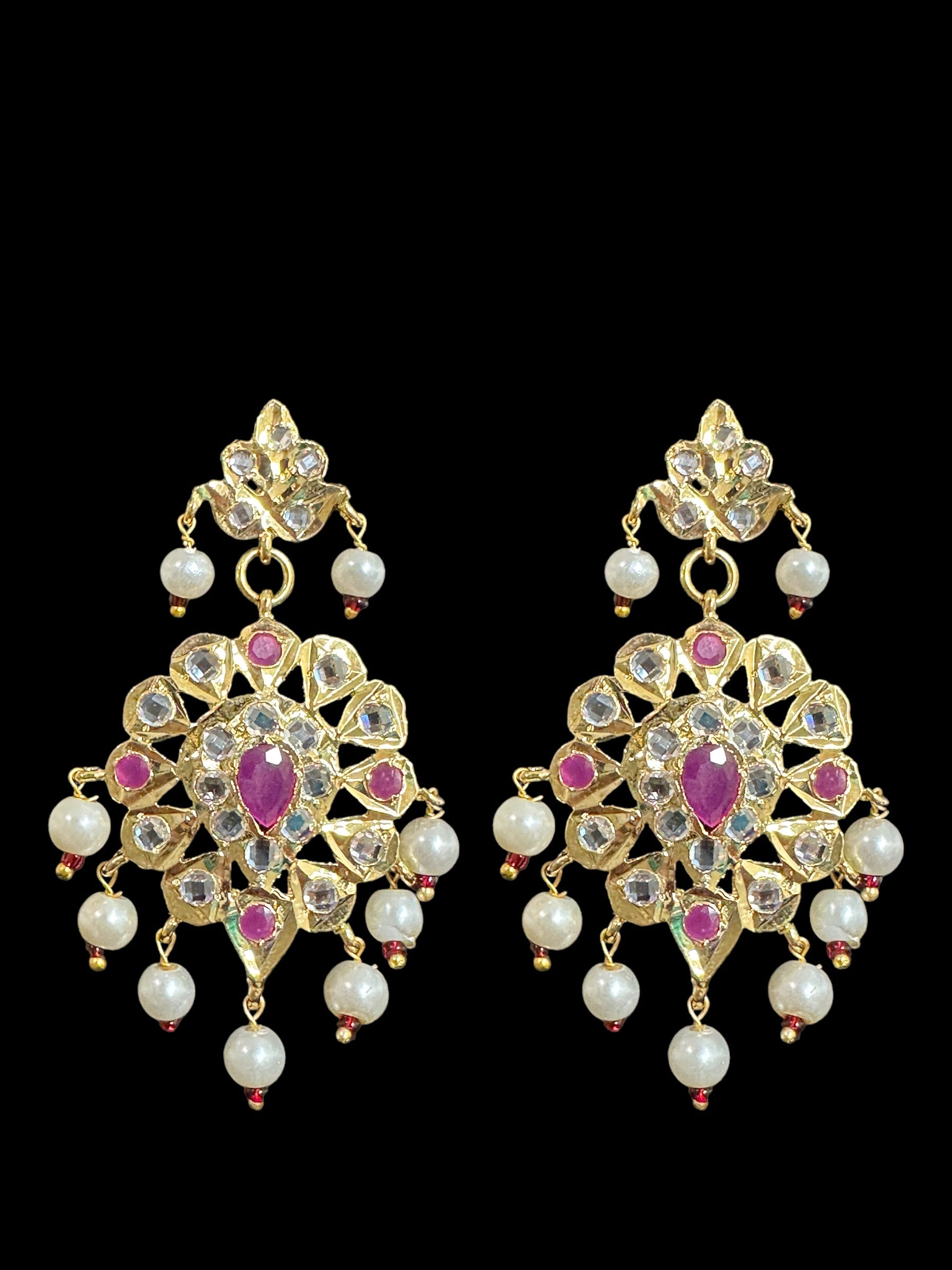 C281 Alvira ruby choker with shell pearls ( SHIPS IN 2 WEEKS )