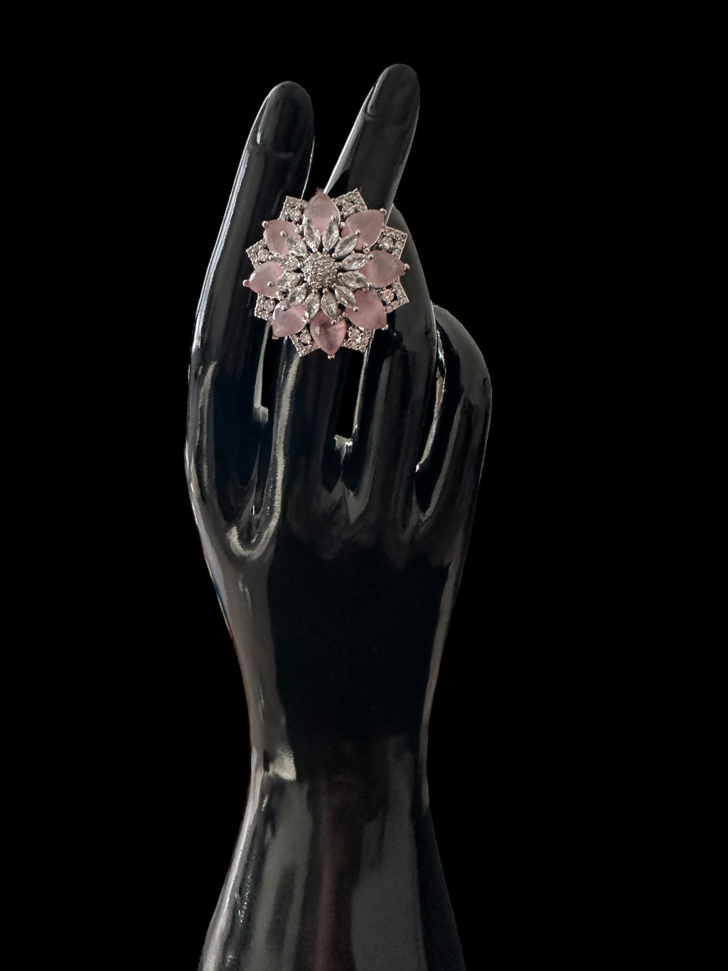 DJR131 Cz silver plated  ring ( READY TO SHIP)