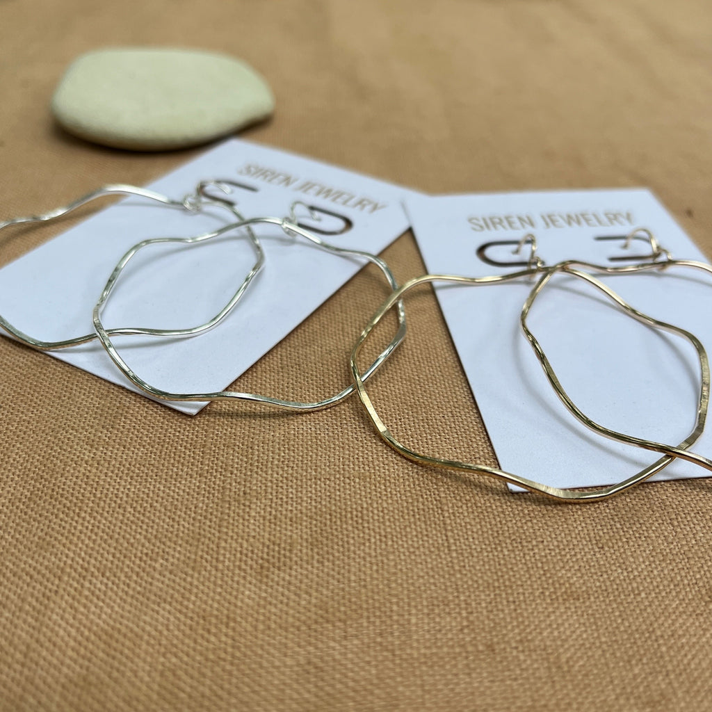 BIG WAVE HOOP EARRINGS