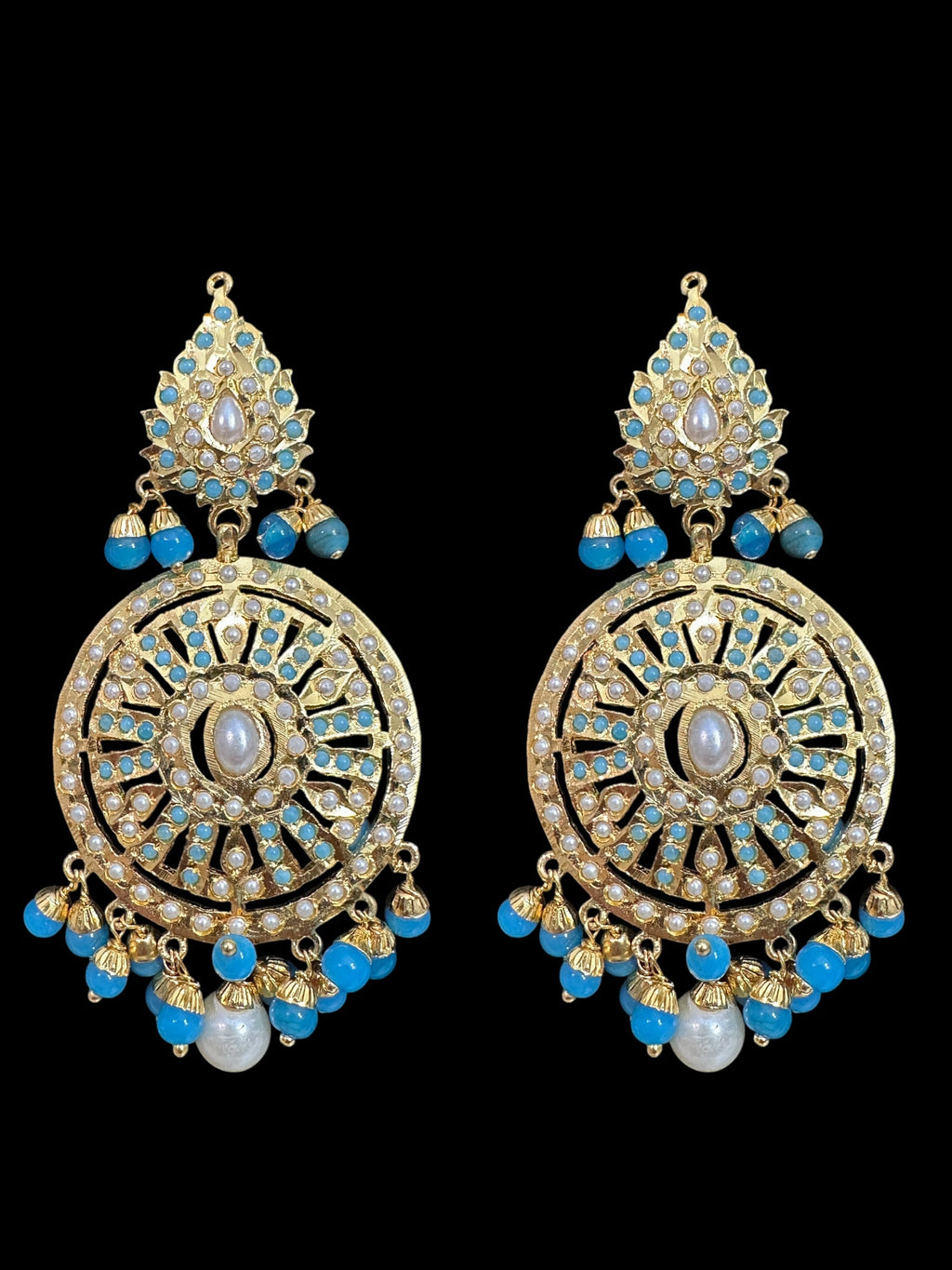 C514 Gold plated jadau choker in turquoise   ( READY TO SHIP  )