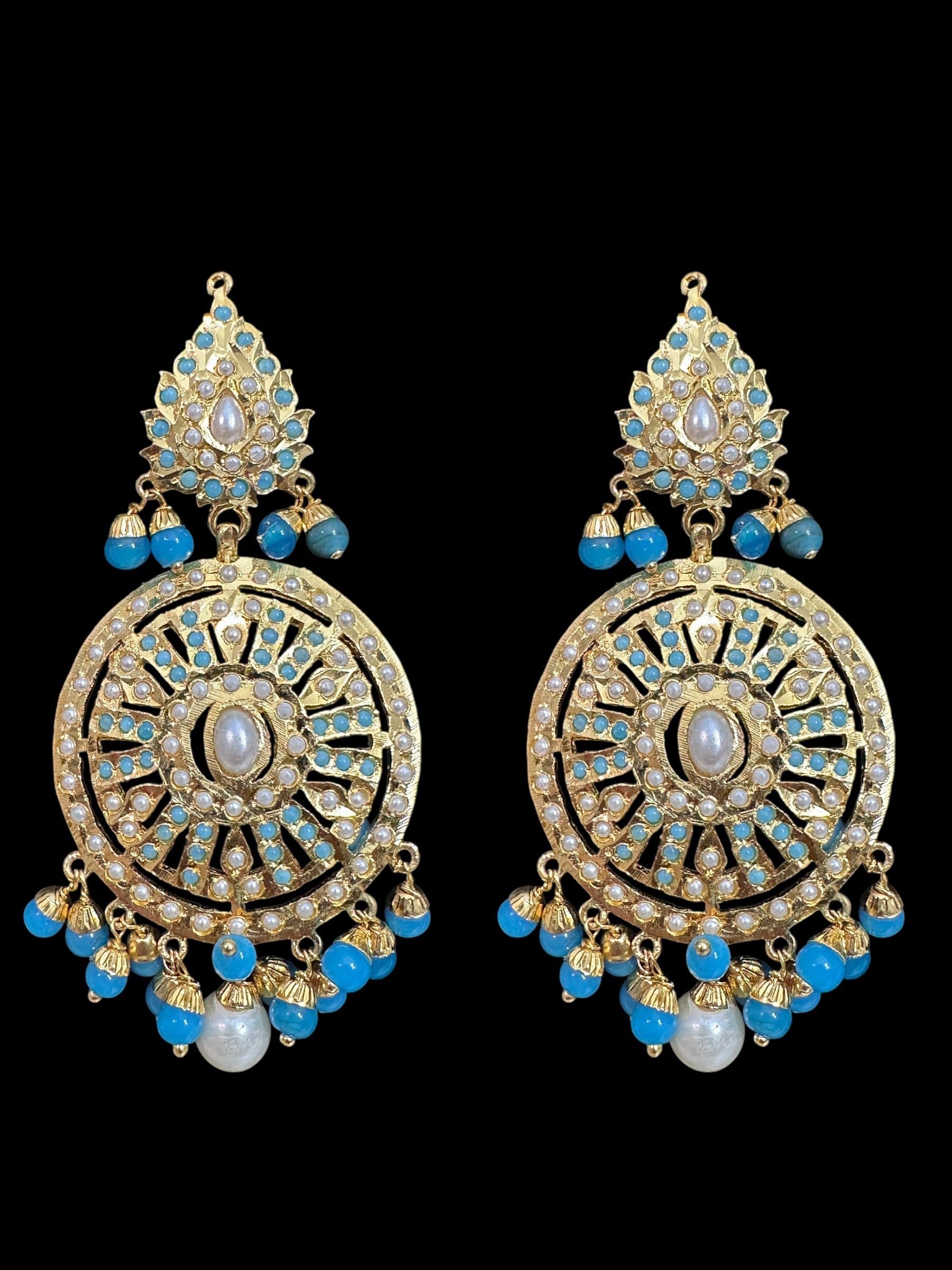 C514 Gold plated jadau choker in turquoise   ( READY TO SHIP  )