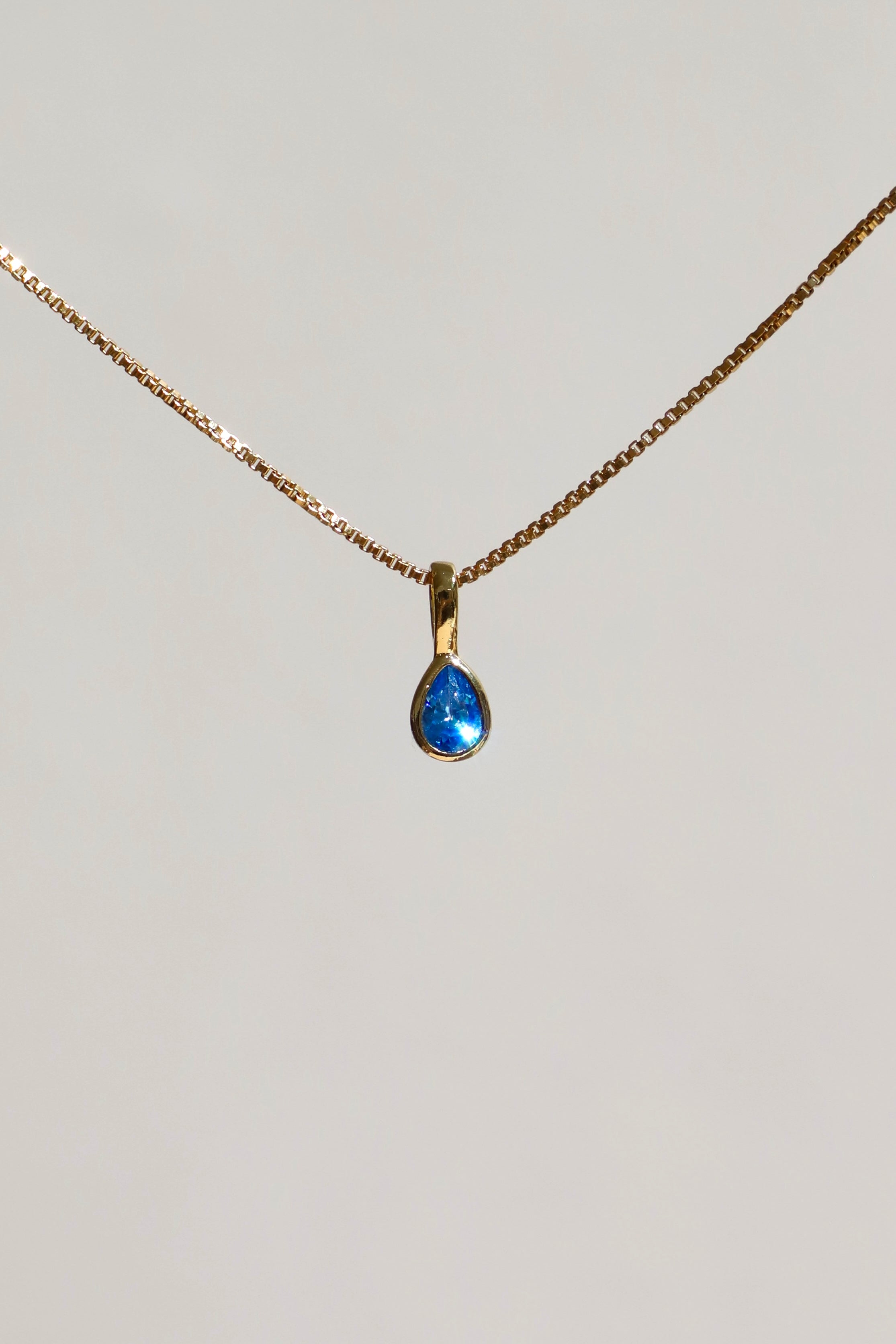 TEARDROP BEZEL BIRTHSTONE CHARM