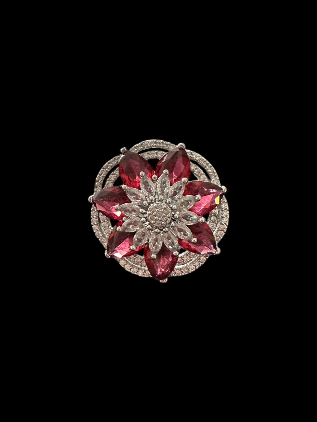 DJR132 Cz silver plated  ring ( READY TO SHIP)