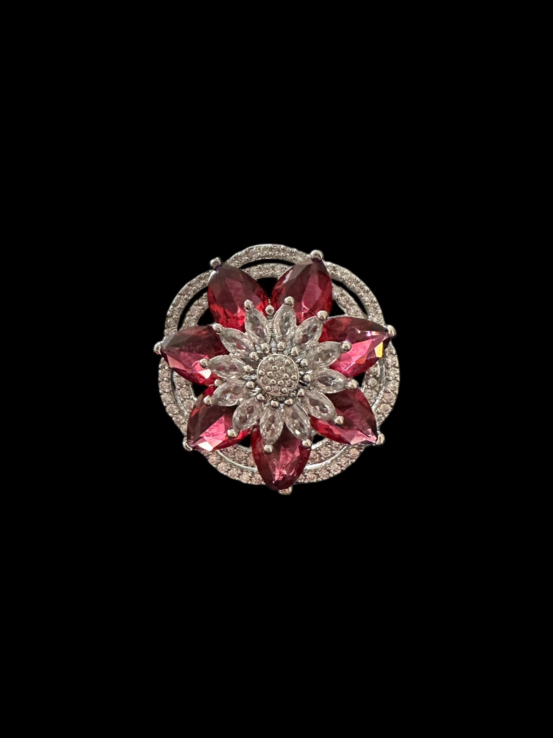 DJR132 Cz silver plated  ring ( READY TO SHIP)