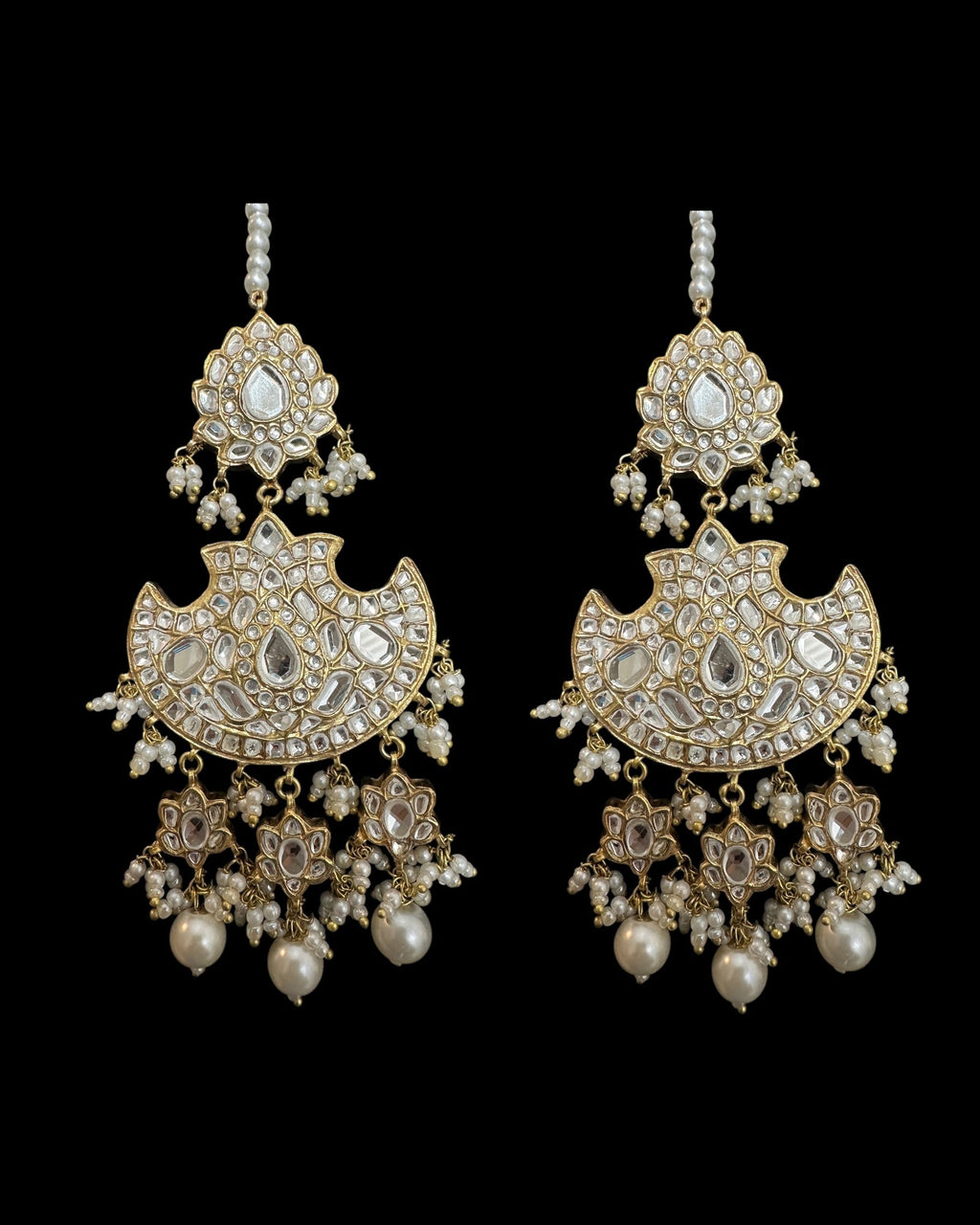 DER781  Manara kundan earrings ( READY TO SHIP )
