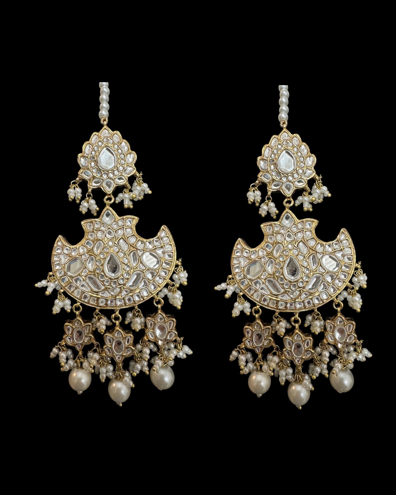 DER781  Manara kundan earrings ( READY TO SHIP )