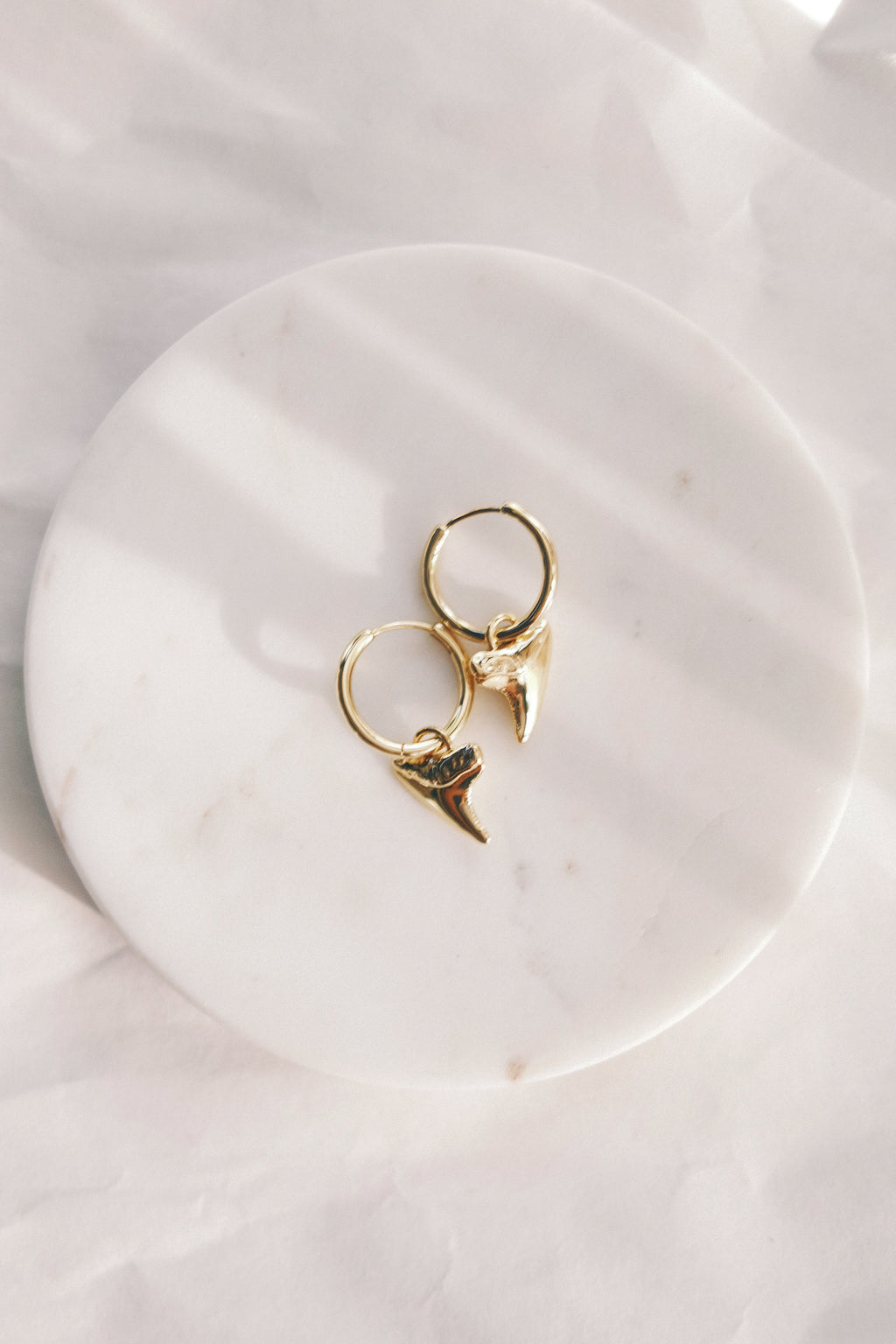 Statement Shark Tooth Hoop Earrings - Mano