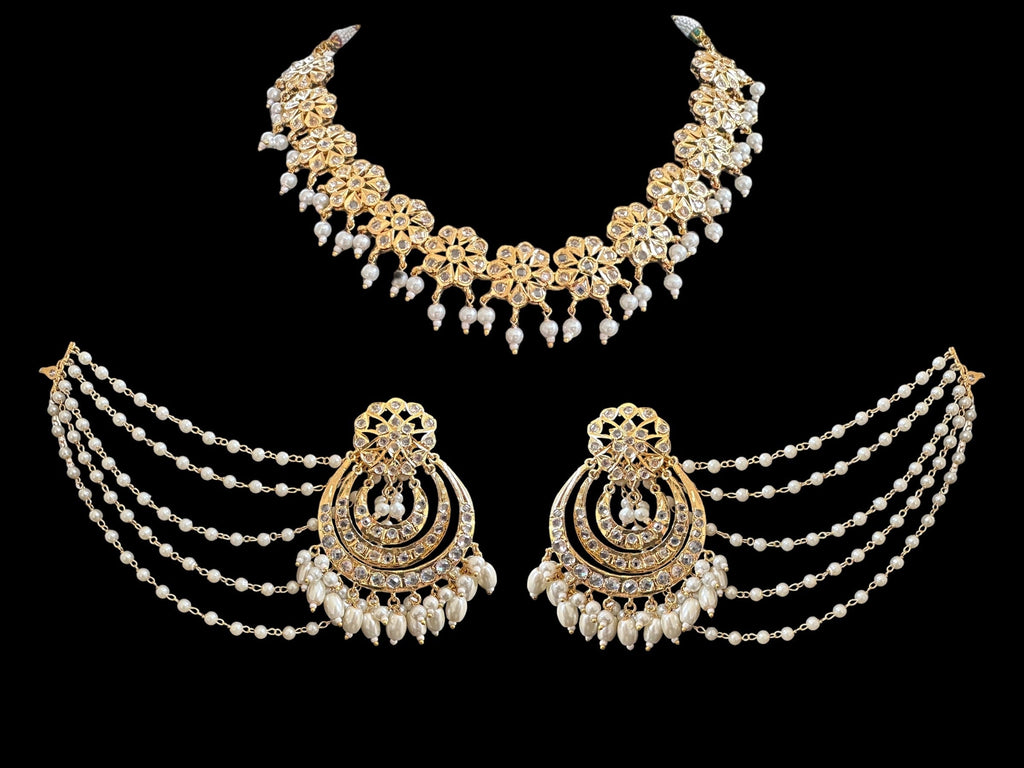 DNS85 Malavika set in pearls (SHIPS IN 4 WEEKS )