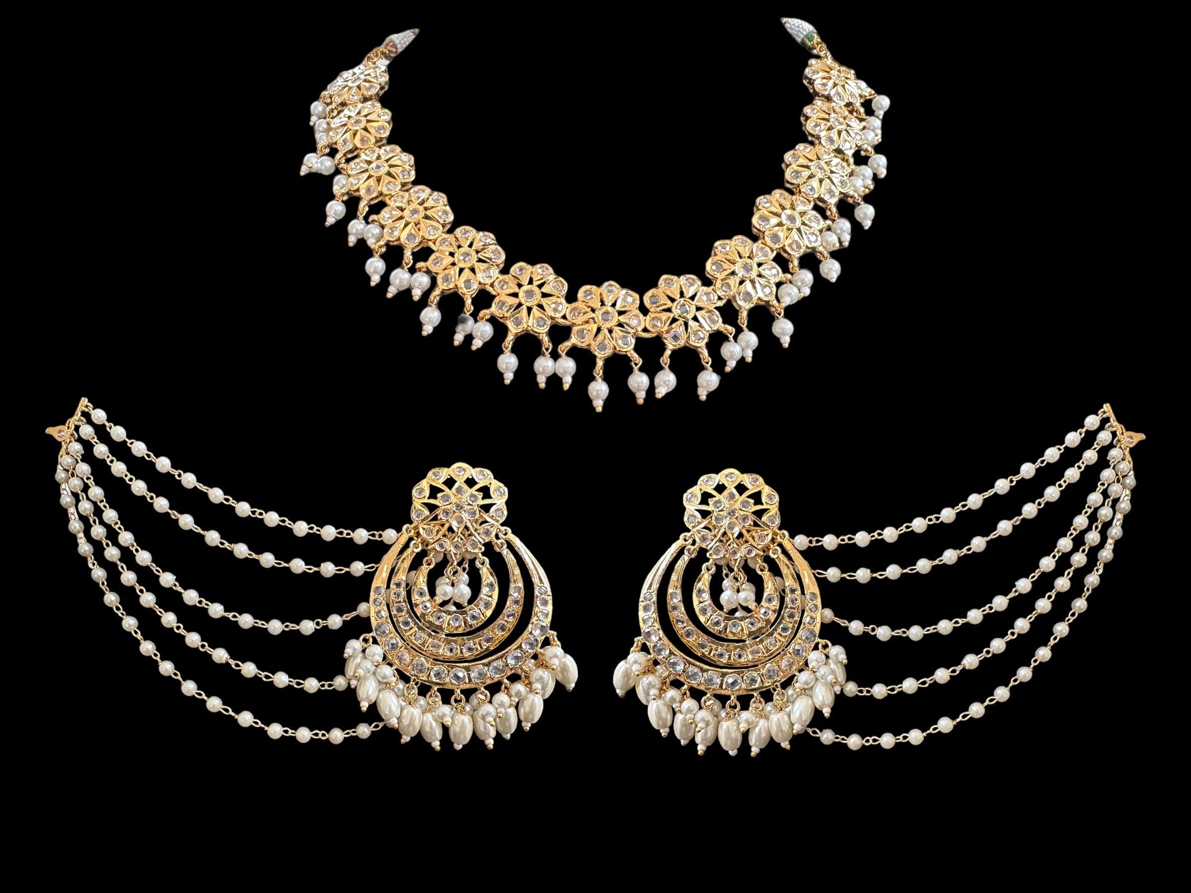 DNS85 Malavika set in pearls (SHIPS IN 4 WEEKS )