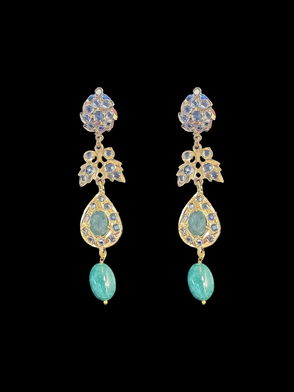 PS491 Hyderabadi Jugni in freshwater pearls and emerald (READY TO SHIP)