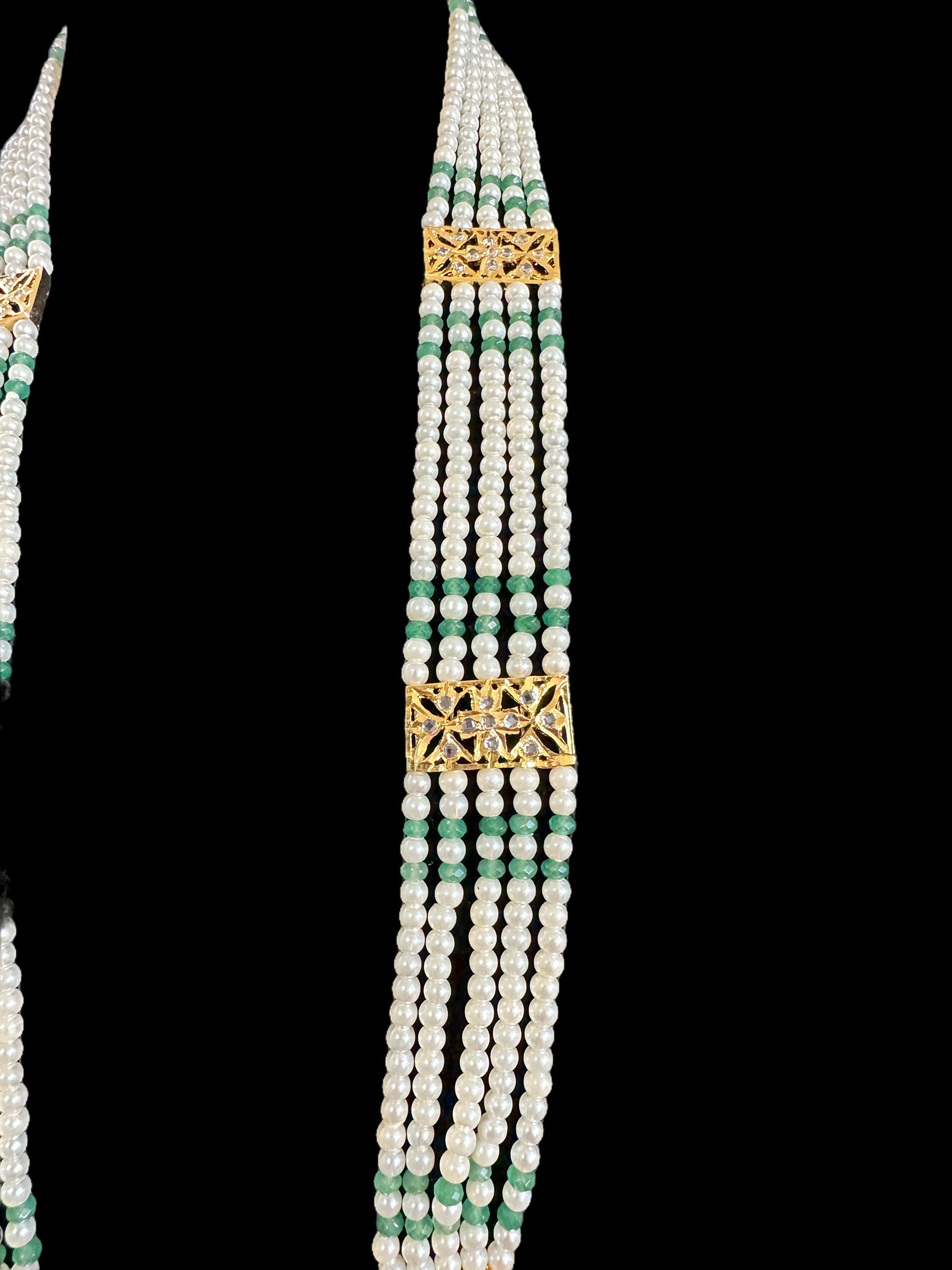 DLN46 ENESSA hyderabadi Rani haar with earrings ( SHIPS IN 4 WEEKS  )