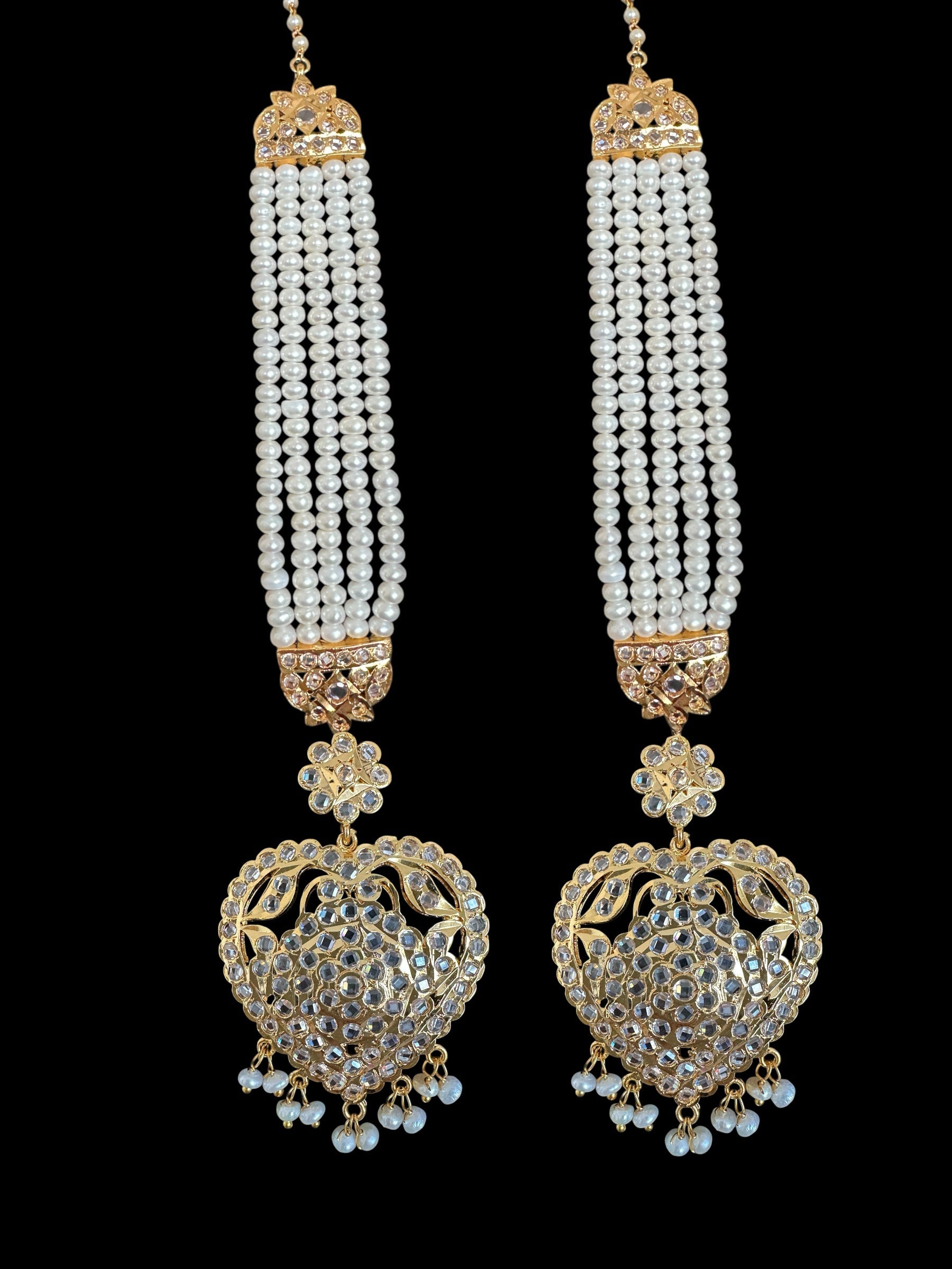 BR493 Nazia bridal set with fresh water pearls ( SHIPS IN 3 WEEKS )