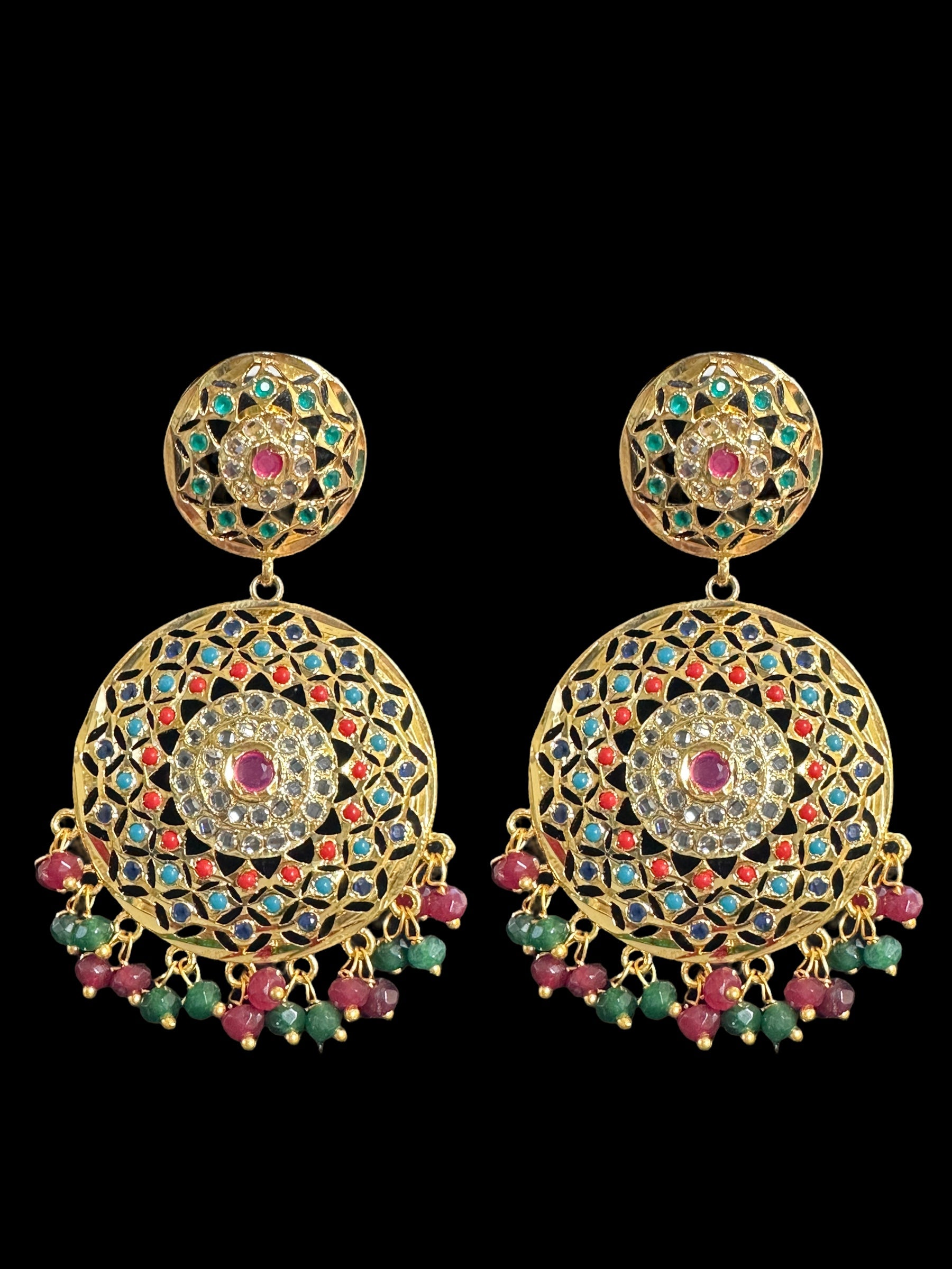 PS404 Navratan jadau pendant set ( READY TO SHIP )