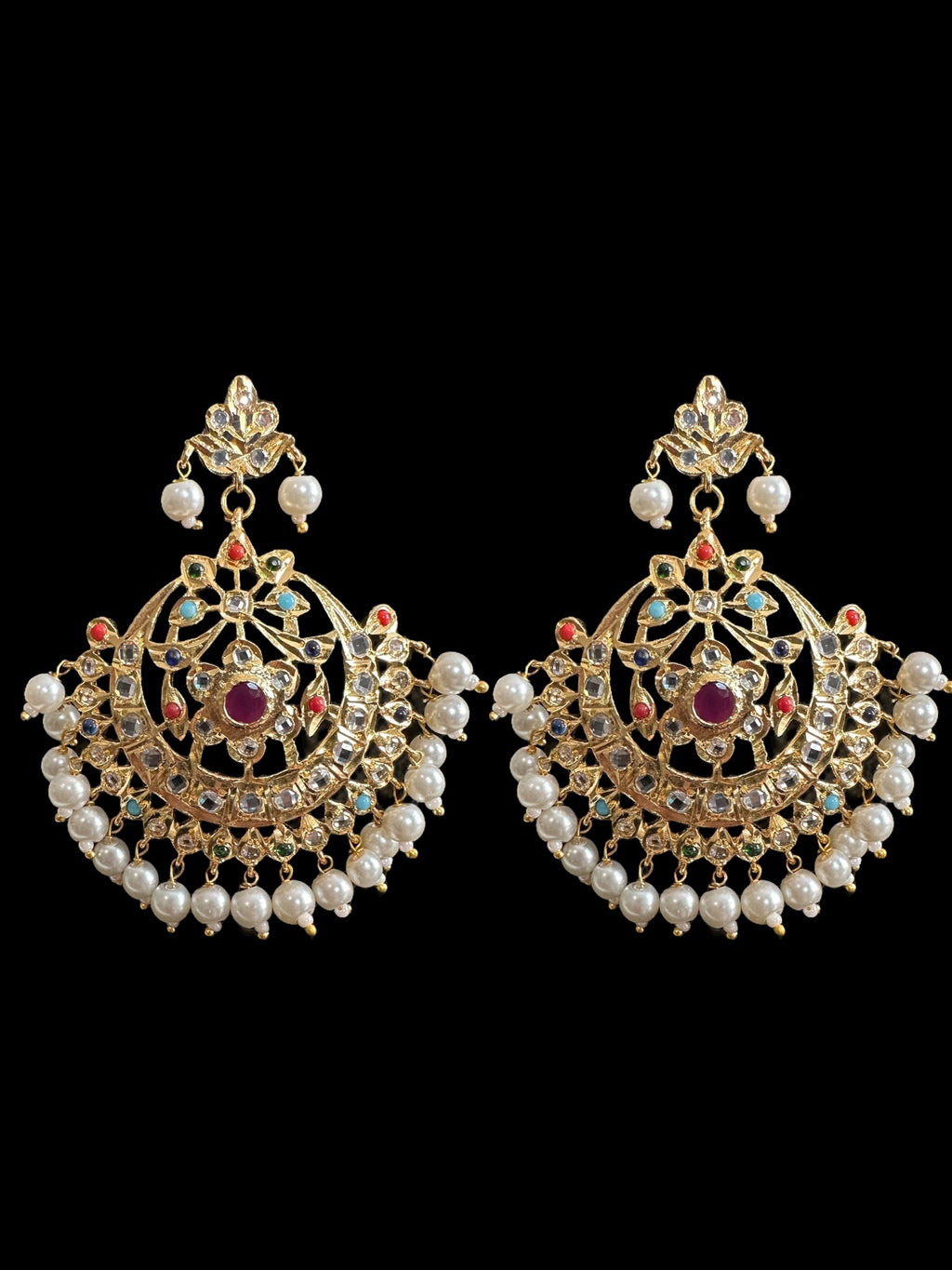 PS338   Nihar pendant set ( navratan ) (READY TO SHIP )