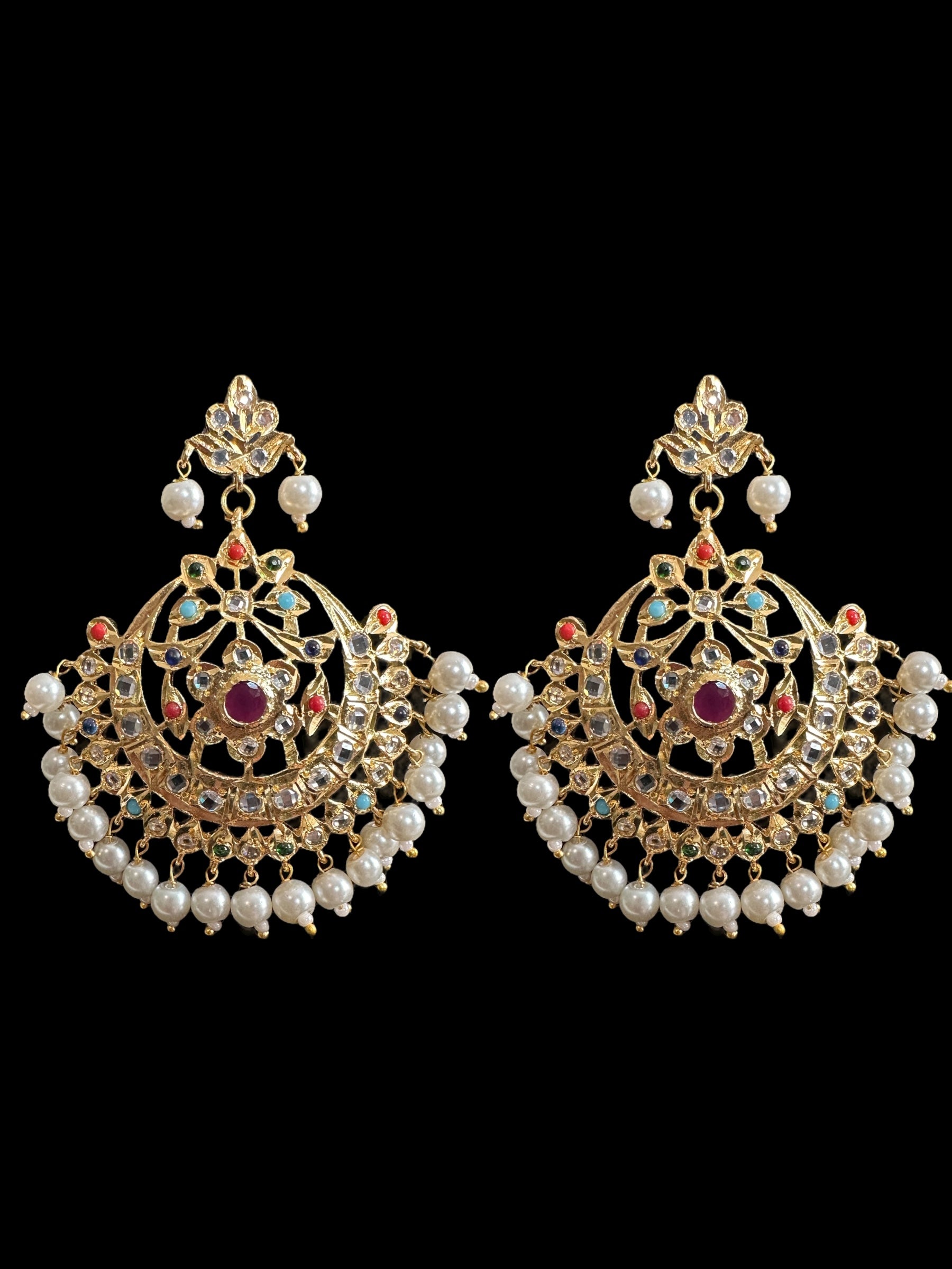 PS338   Nihar pendant set ( navratan ) (READY TO SHIP )