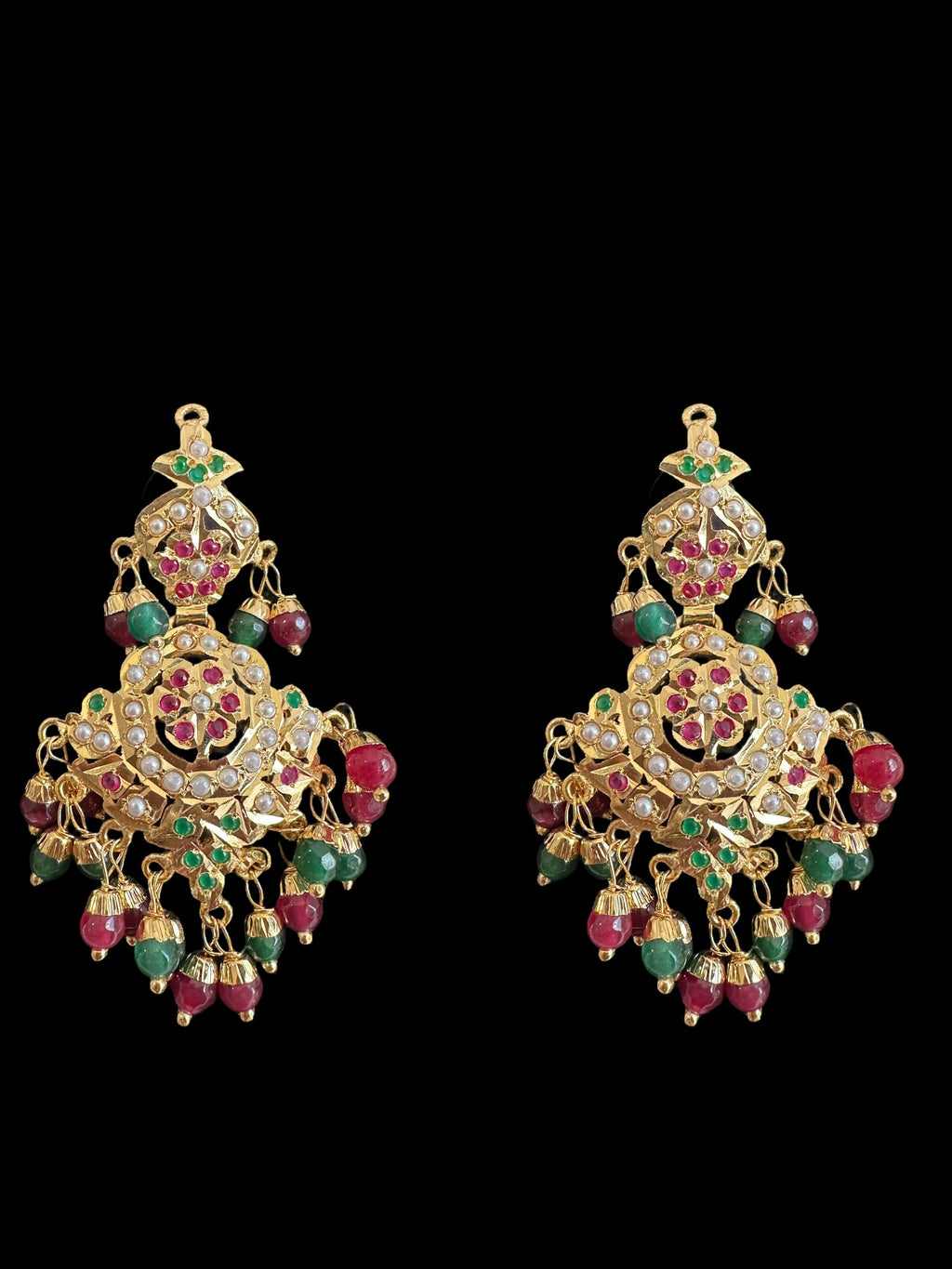 DLN86 Jia jadau rani haar in ruby emerald ( READY TO SHIP )