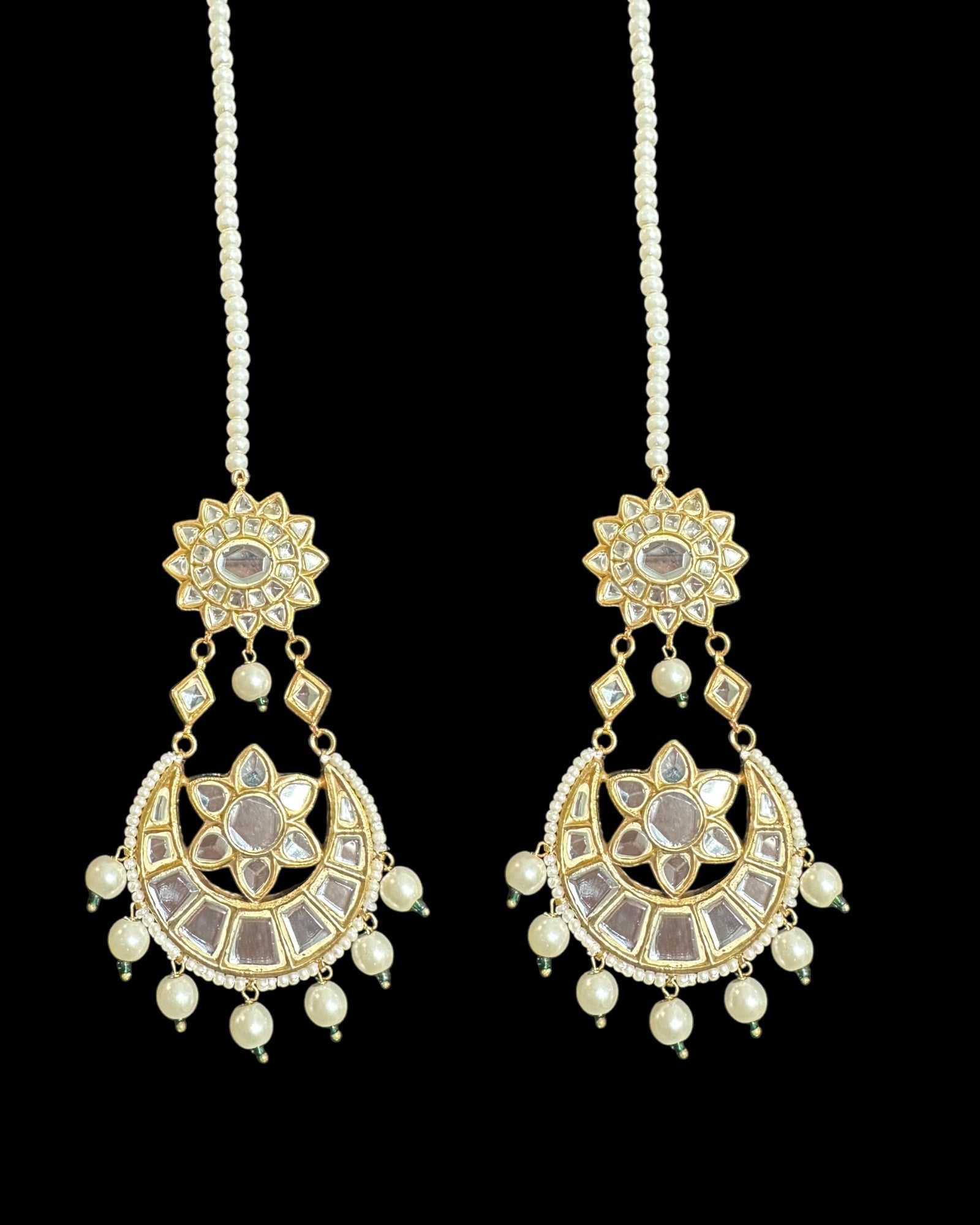 C546 Gold plated kundan Aad choker with earrings ( READY TO SHIP )