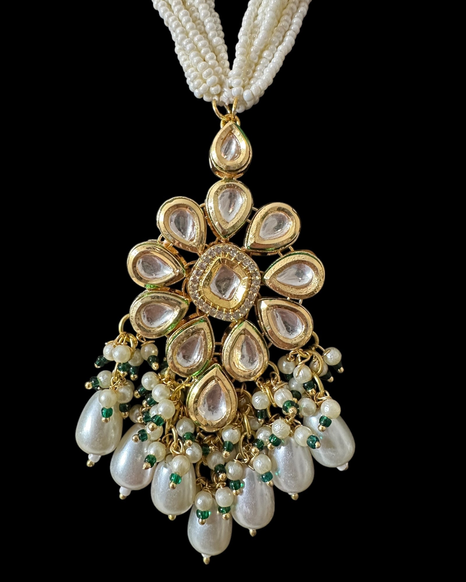 PS552 High quality kundan and pearl pendant set ( READY TO SHIP )