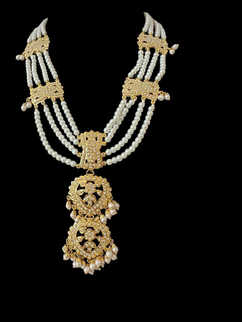 DNS198 Mehwish Jadau necklace with earrings(READY TO SHIP)