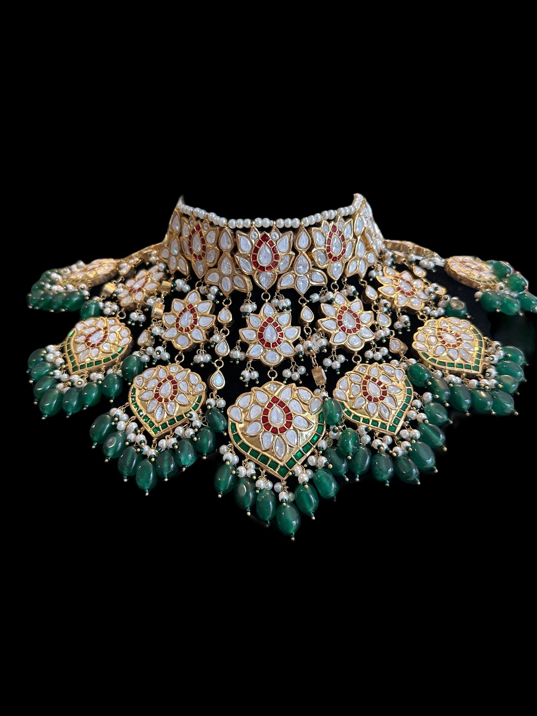 BR466 Subah high quality meena bridal set ( READY TO SHIP )