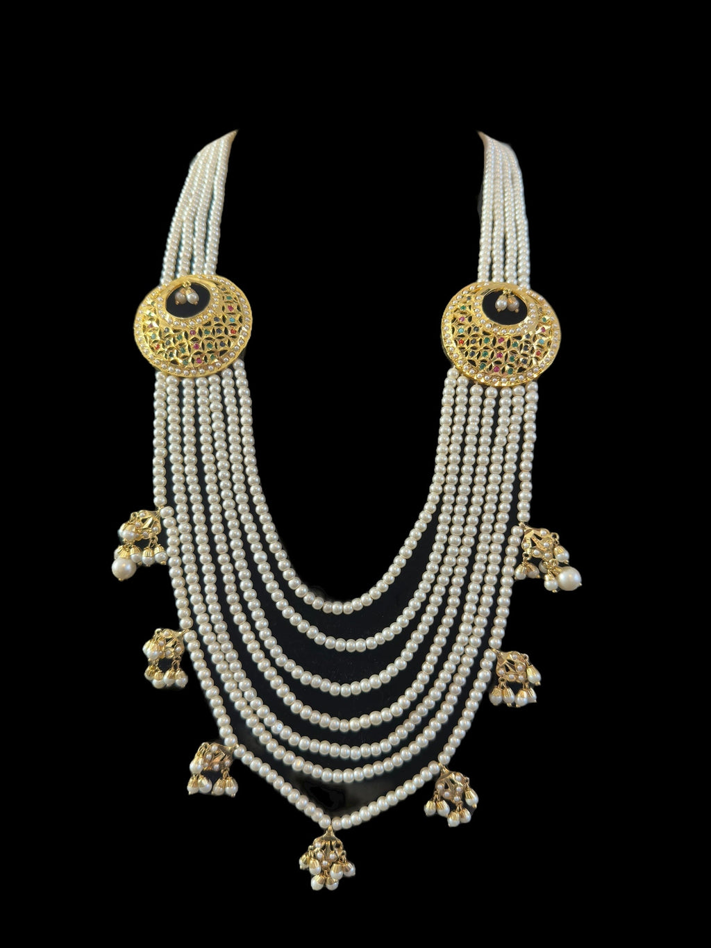 BR480 MUNIRA bridal set in Navratan ( READY TO SHIP )