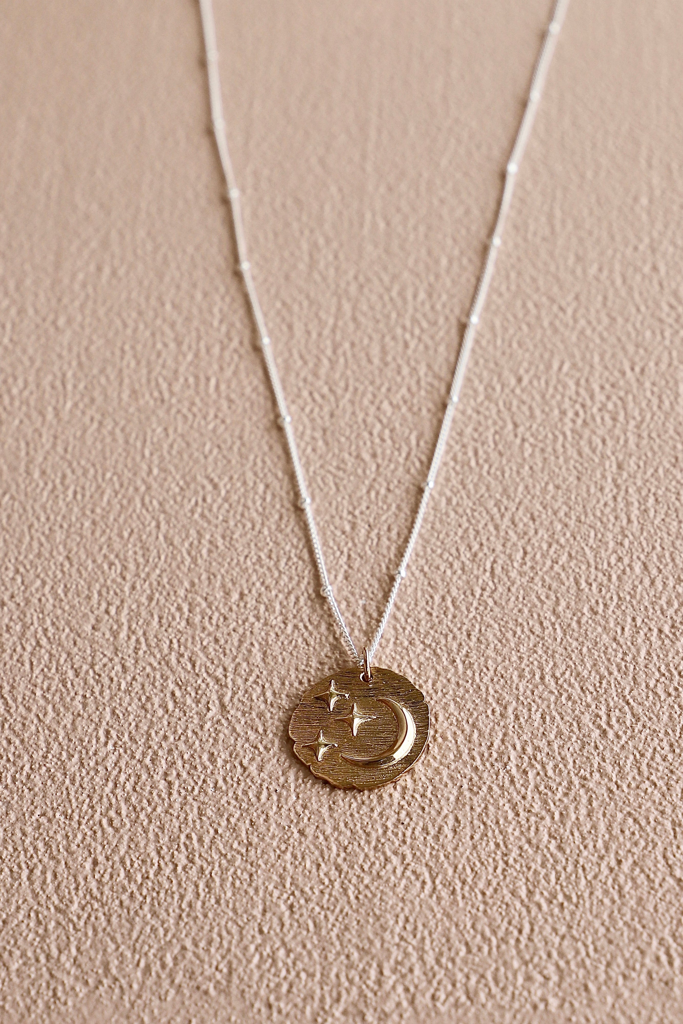 TWO TONE CELESTIAL NECKLACE
