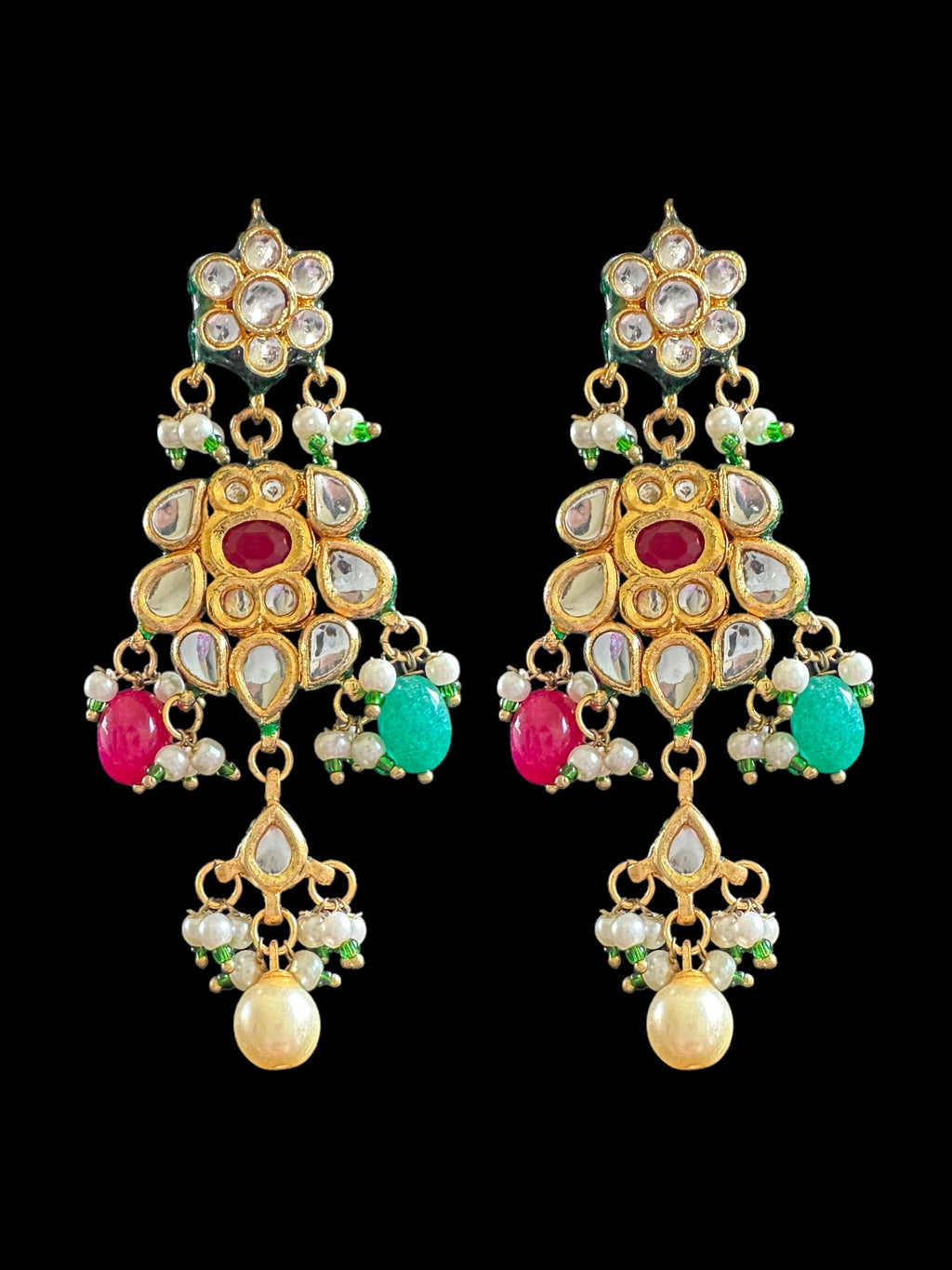 DNS69 Reva necklace set  - Navratan ( READY  TO SHIP )