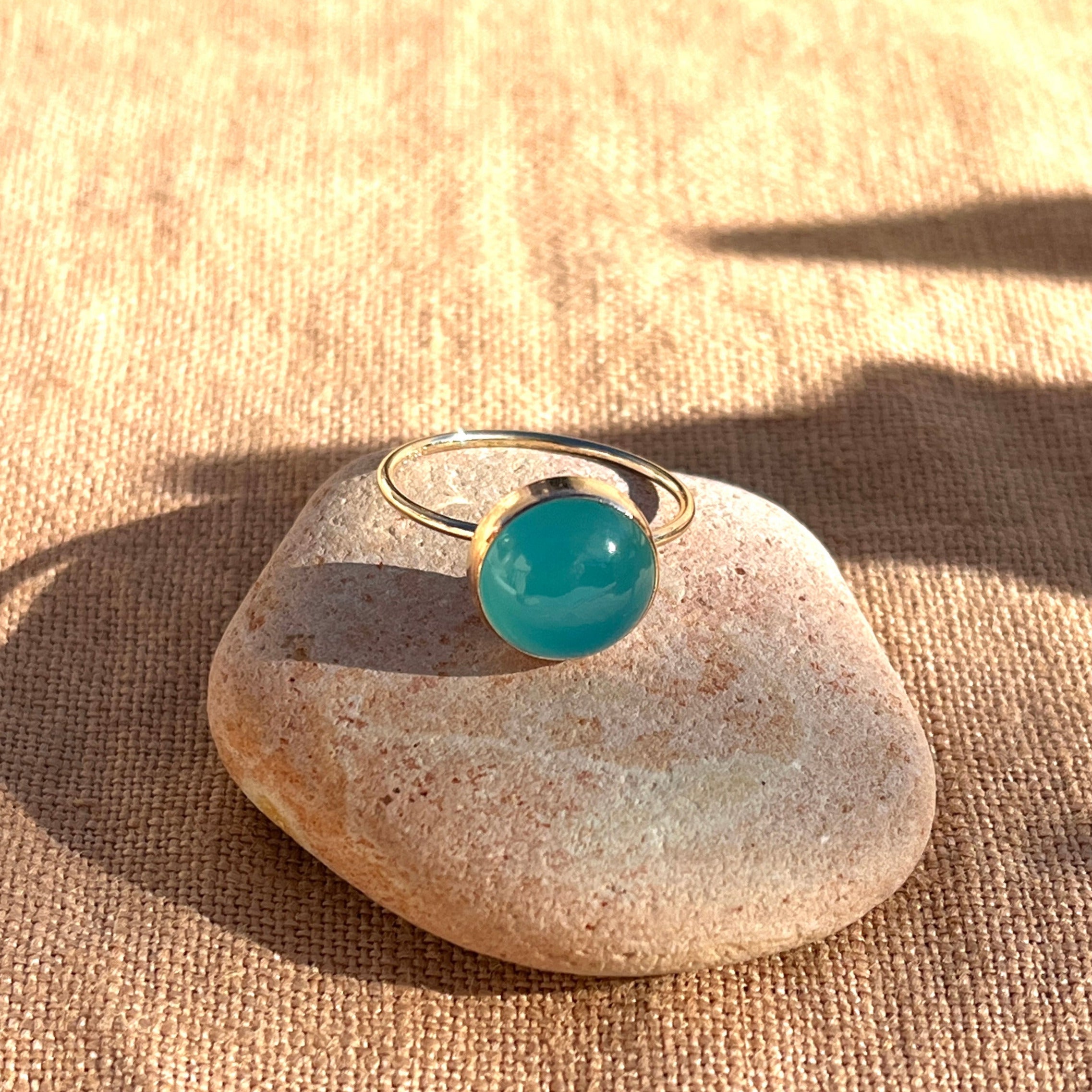 AQUA CHALCEDONY MAR RING