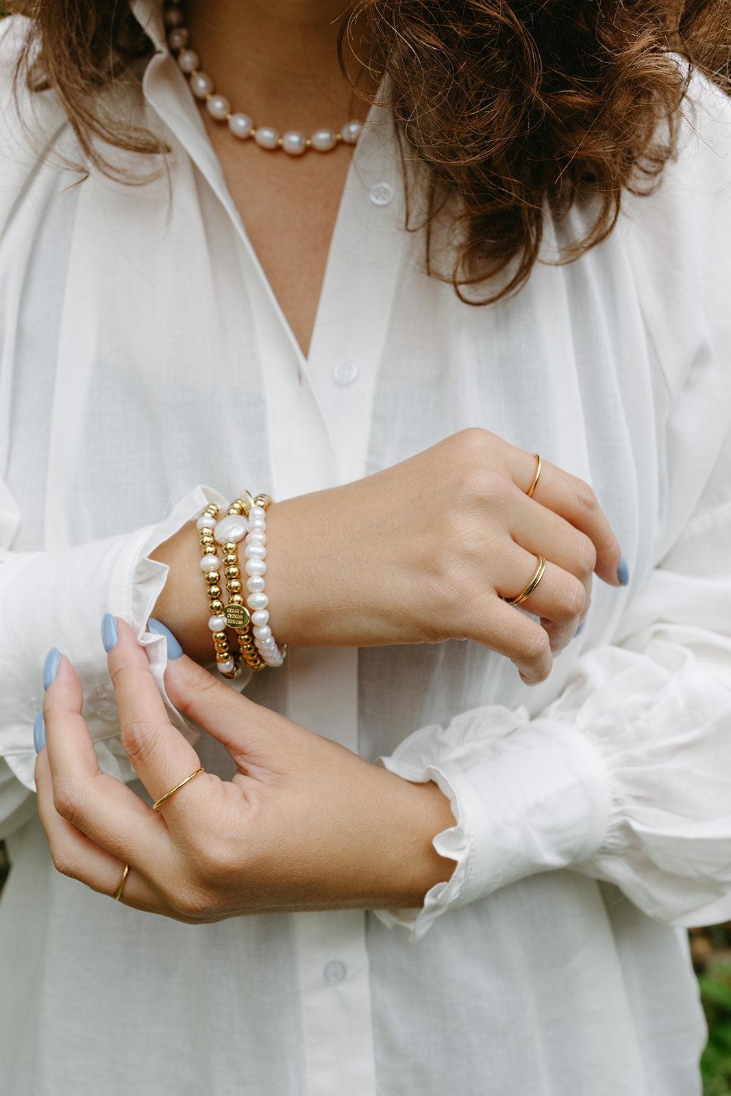 Pearl Bracelet Stack - Water Proof