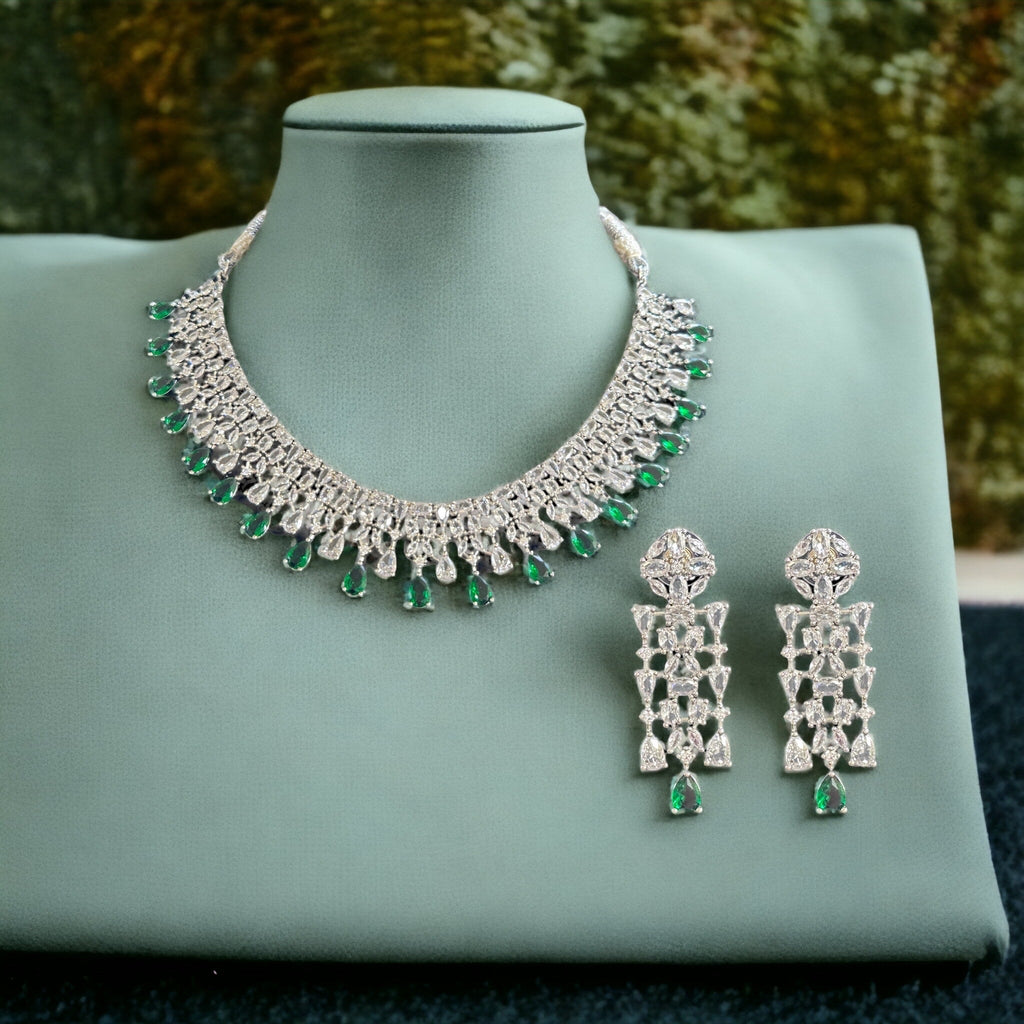 Silver plated  necklace set ( Ready to ship )