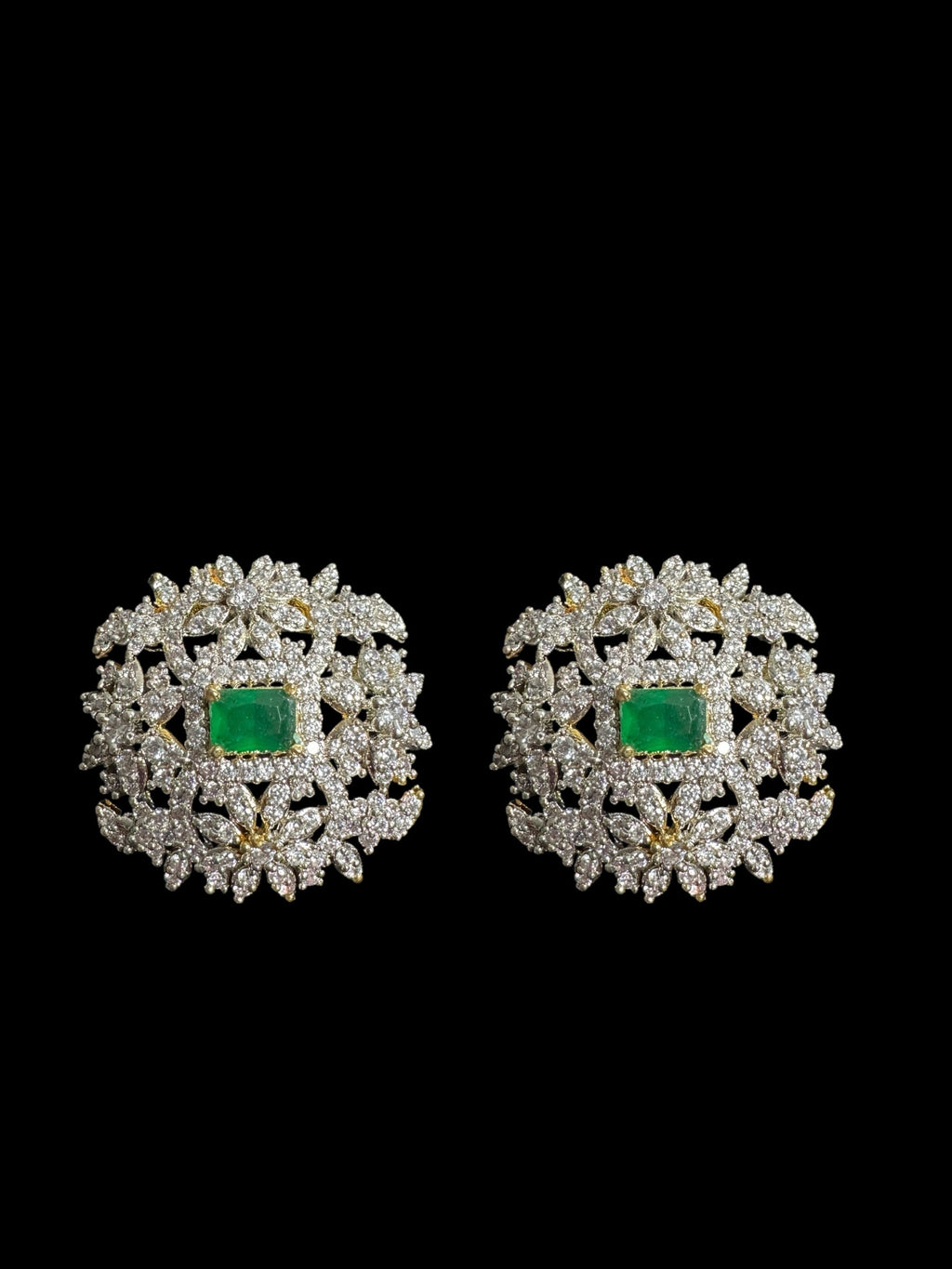 PS341 Amal Cz pendant set in green ( READY TO SHIP )