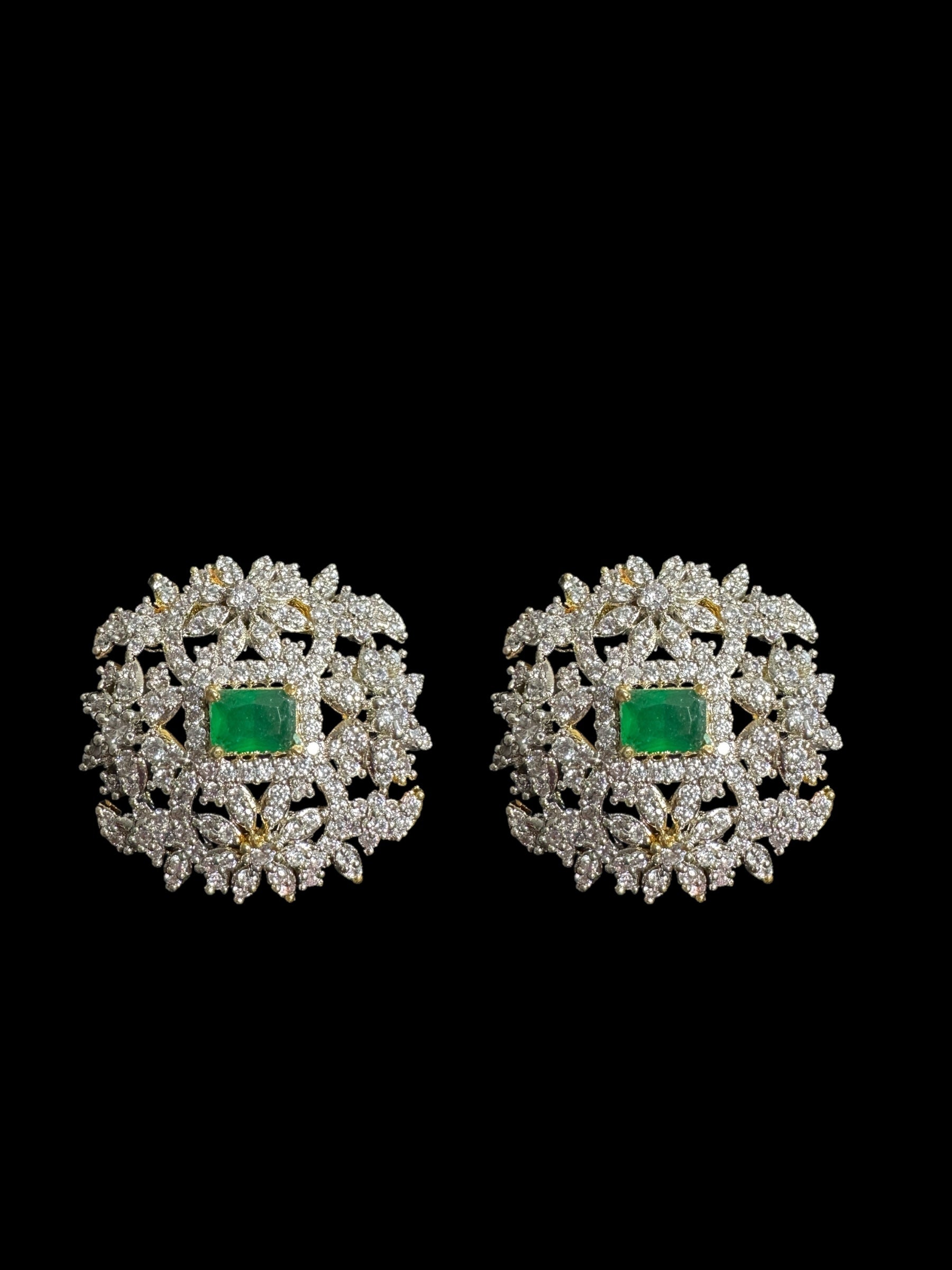 PS341 Amal Cz pendant set in green ( READY TO SHIP )