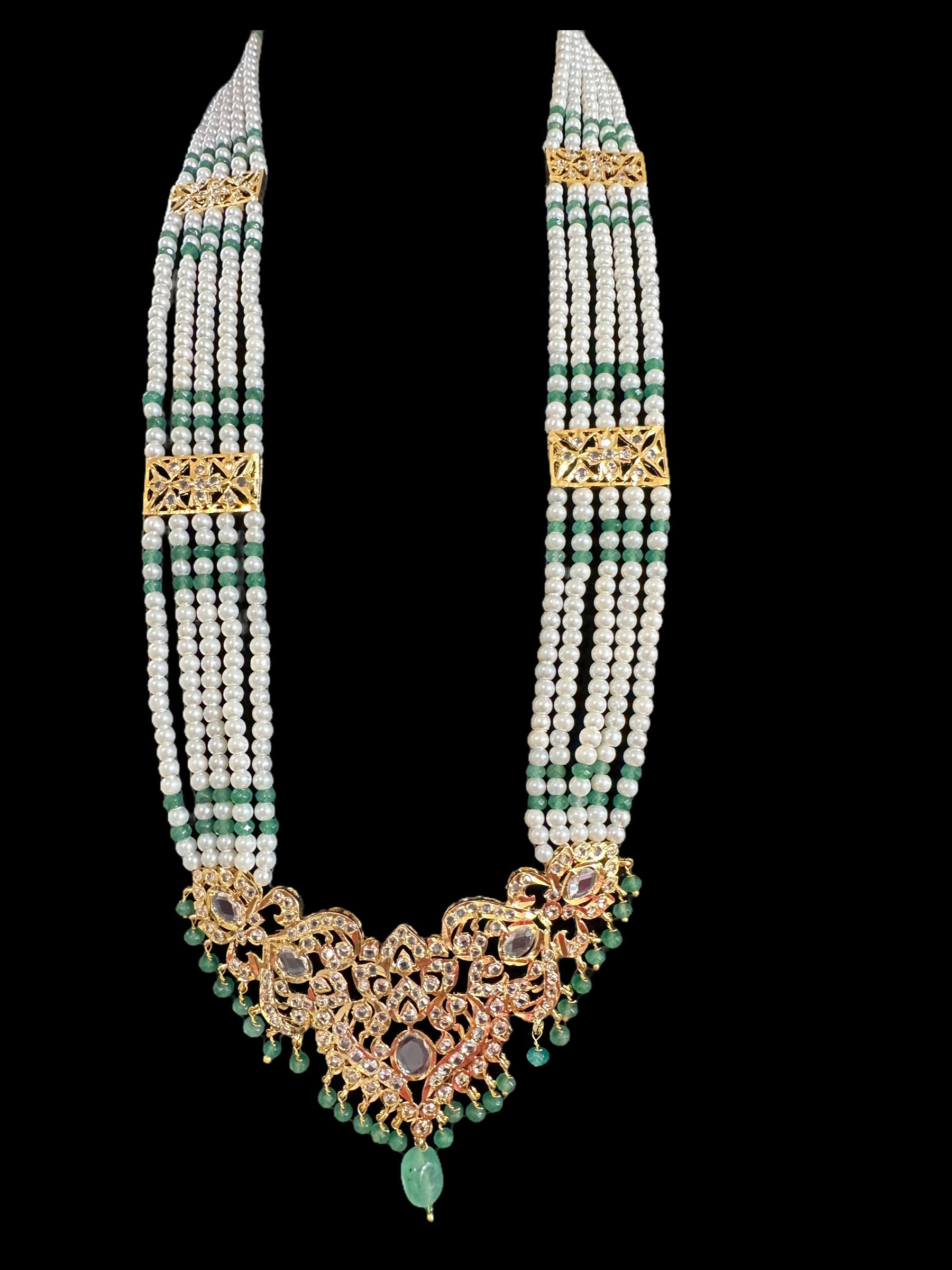 DLN46 ENESSA hyderabadi Rani haar with earrings ( SHIPS IN 4 WEEKS  )