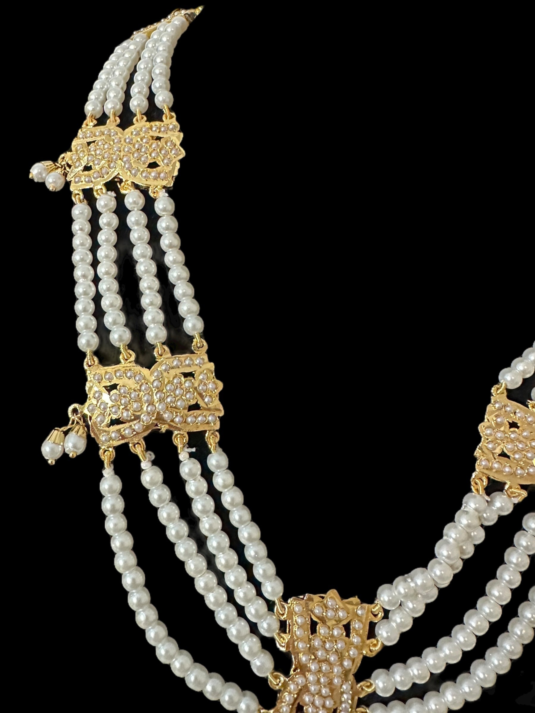 DNS198 Mehwish Jadau necklace with earrings(READY TO SHIP)