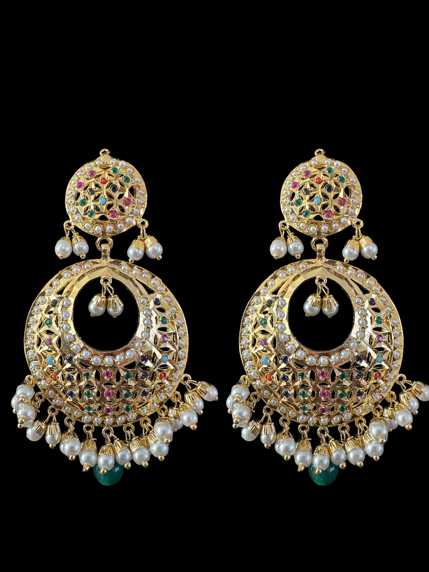 BR480 MUNIRA bridal set in Navratan ( READY TO SHIP )