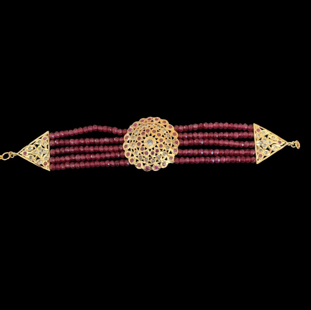 BR470 Noor bridal set in rubies (SHIPS IN 4 WEEKS )