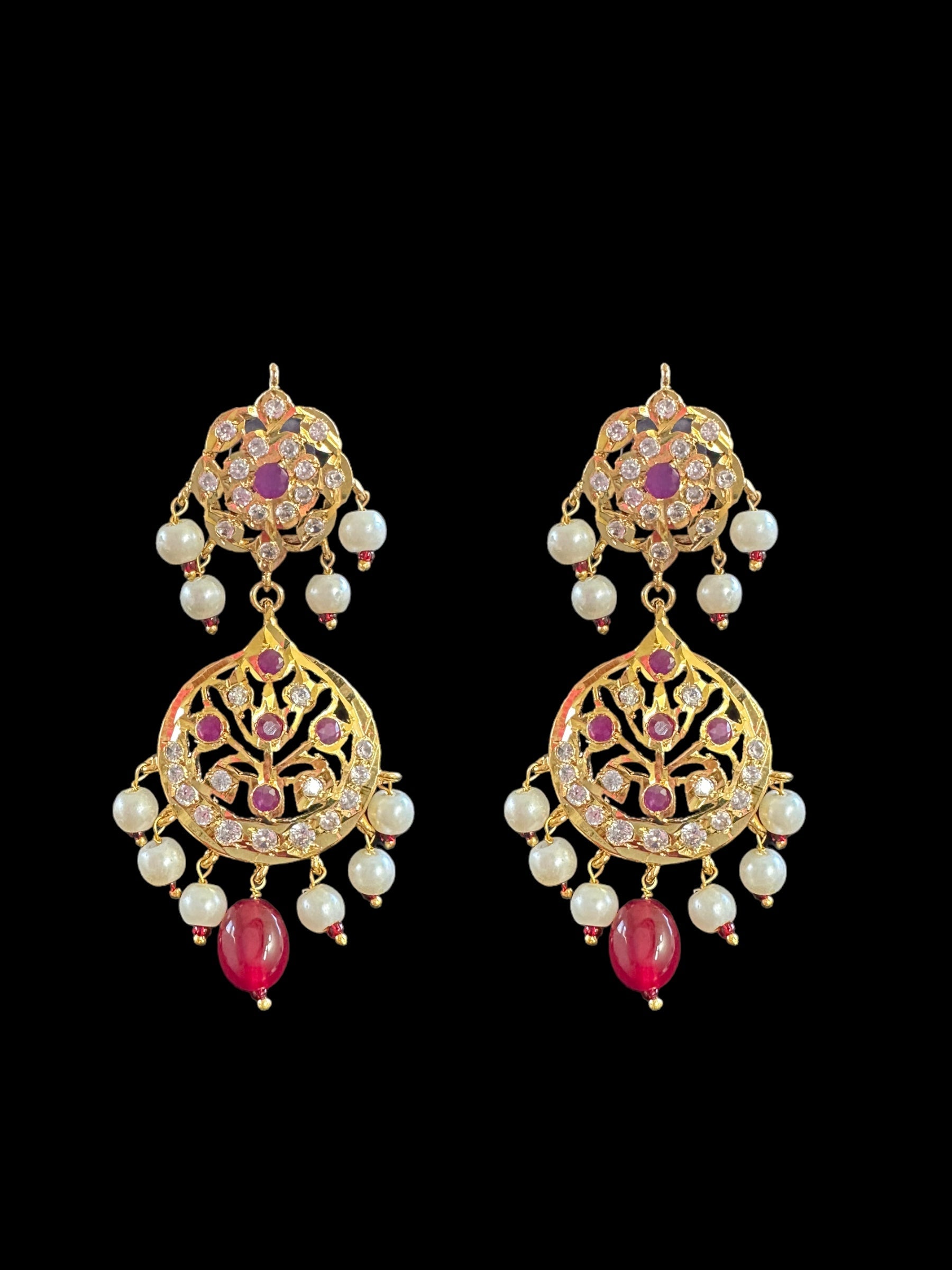 SAT87 Asmara Hyderabadi bridal satlada - ruby   ( READY TO SHIP)