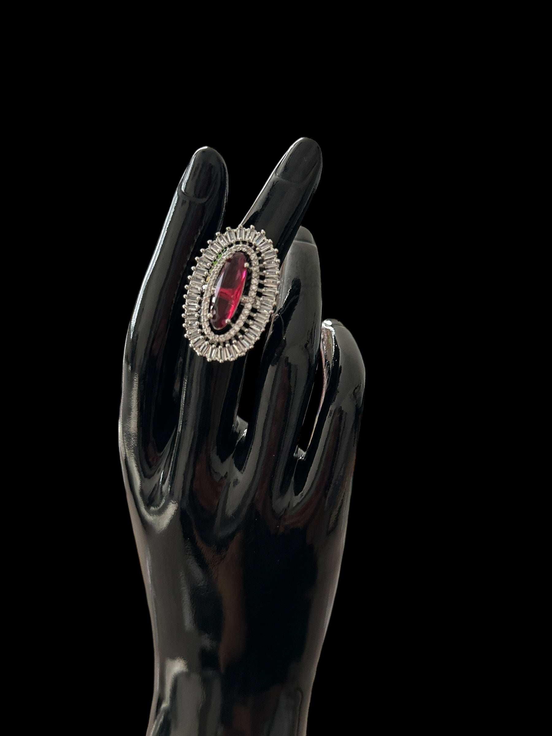 DJR139 Cz silver plated  ring ( READY TO SHIP)