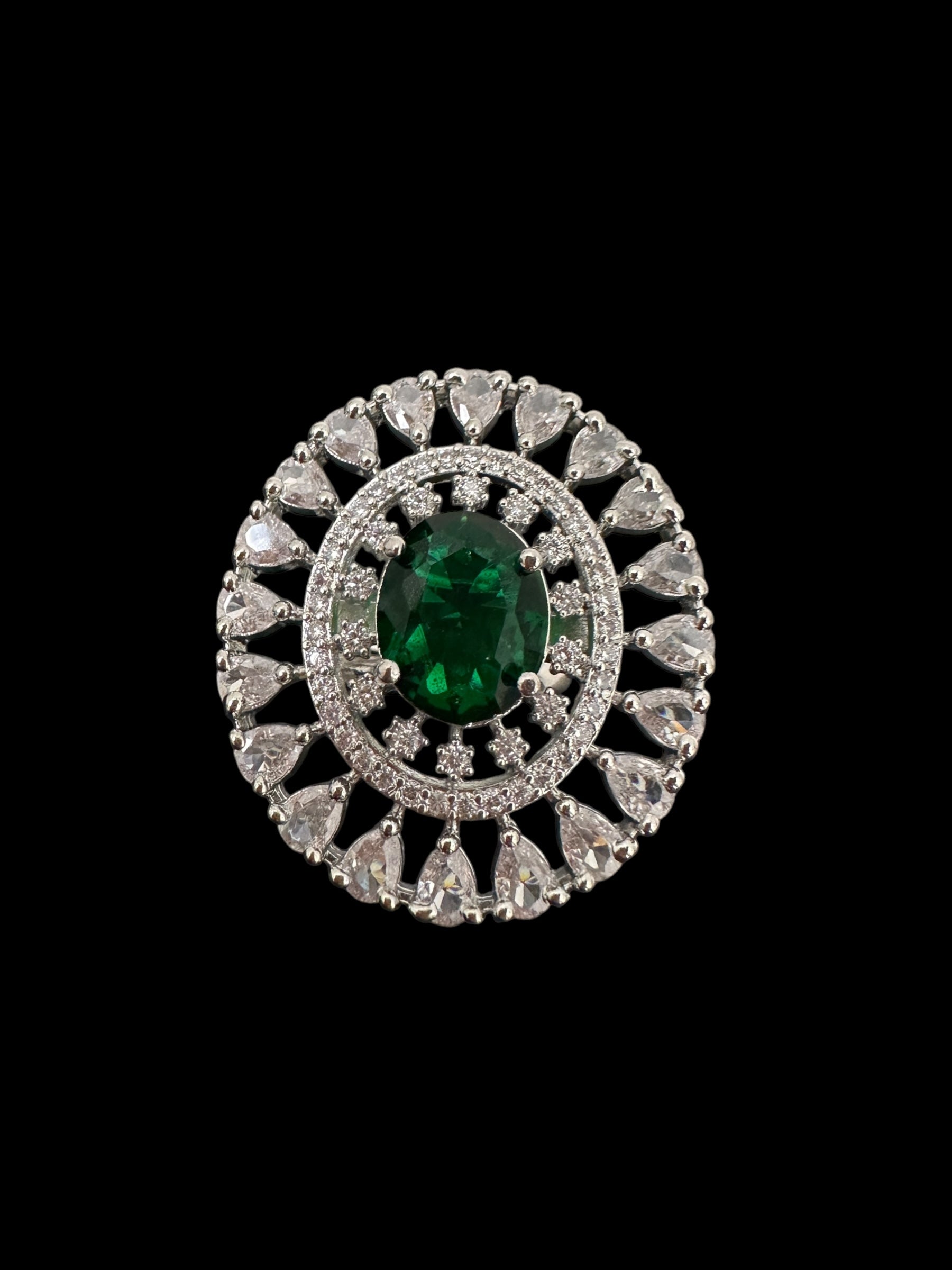 DJR141 Cz silver plated  ring ( READY TO SHIP)