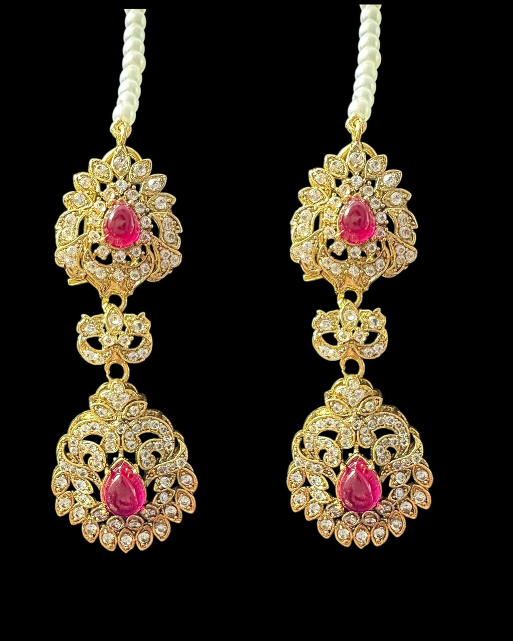 BR490 MEHTAB bridal set in ruby ( READY TO SHIP )
